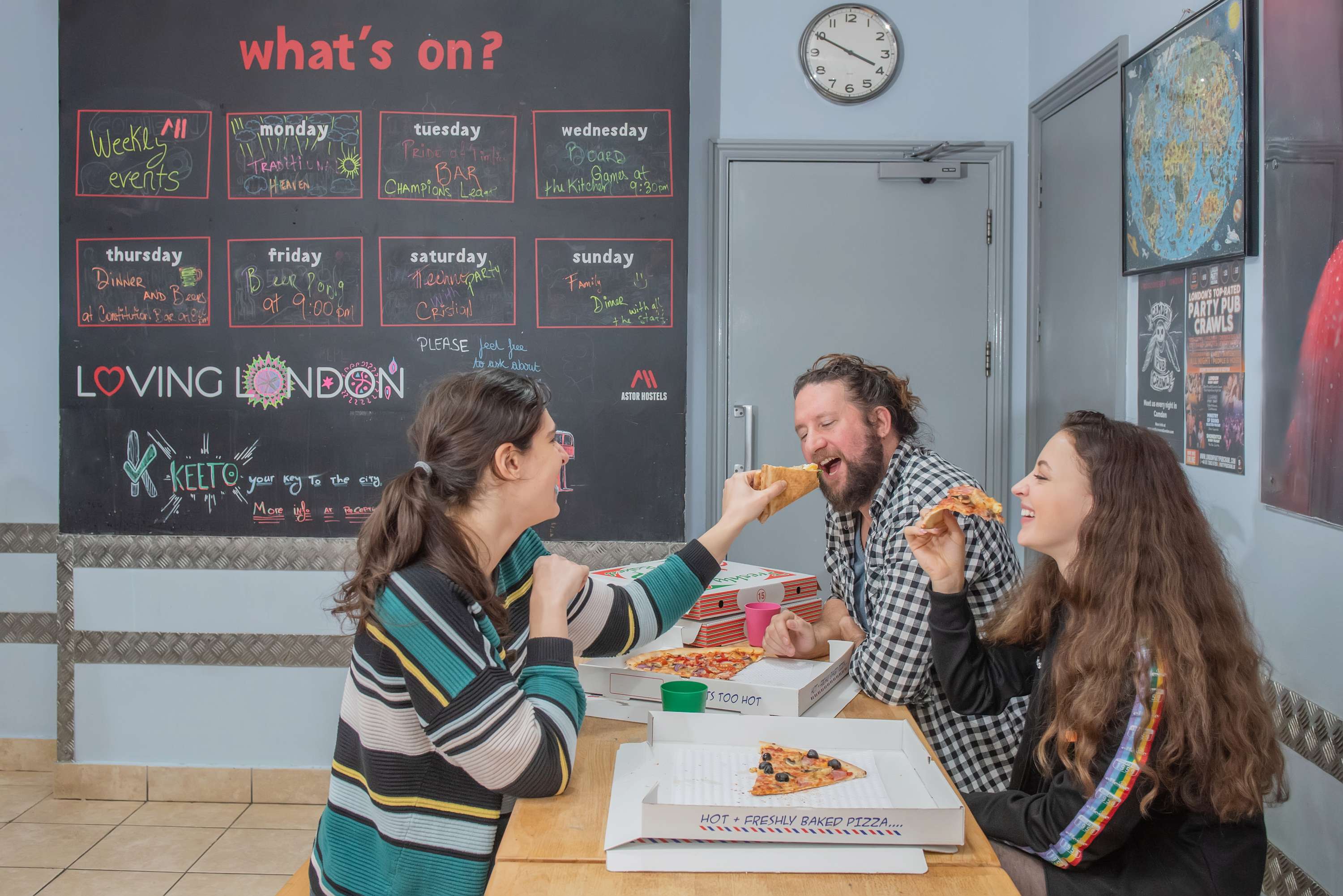 Having fun at Astor Hostels, London. by Susannah Fields