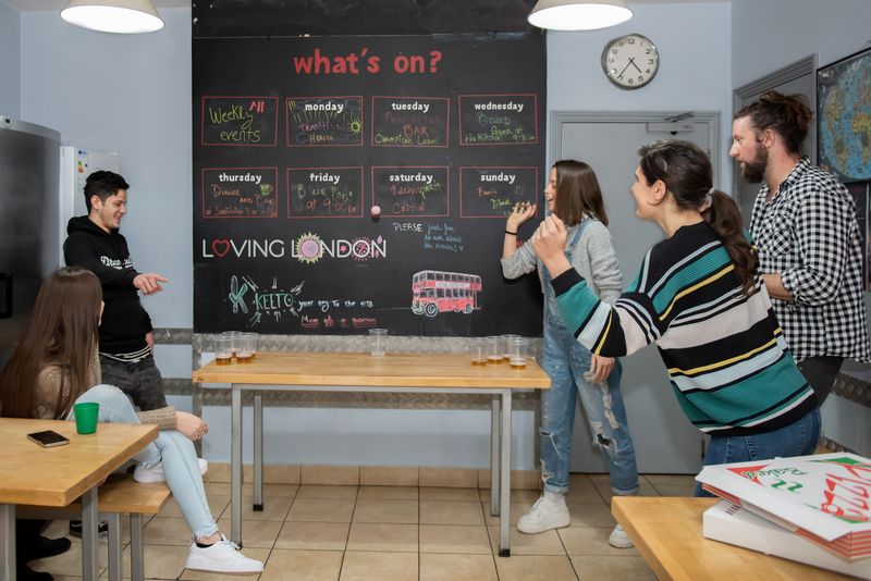 Having fun at Astor Hostels, London. by Susannah Fields
