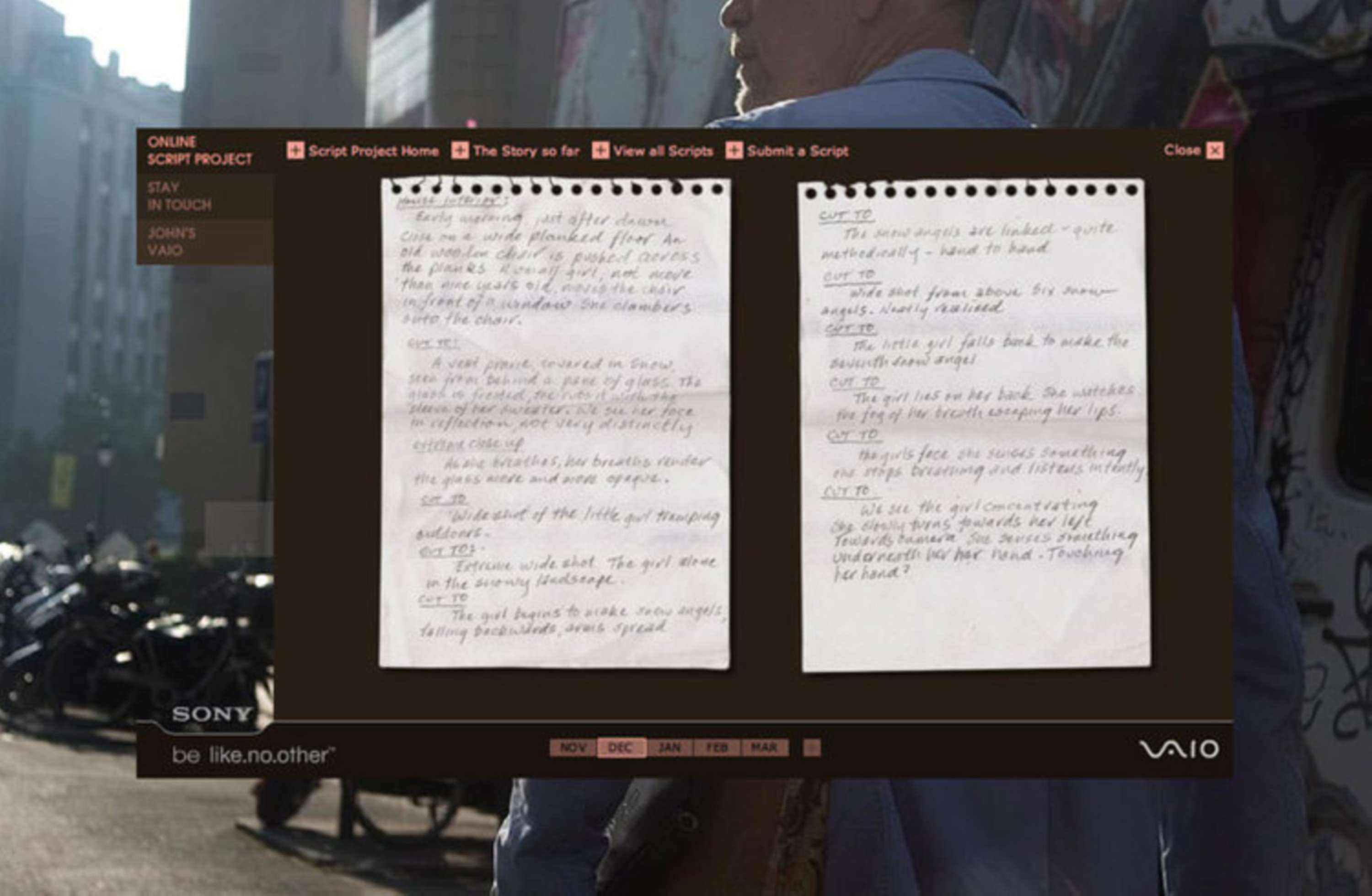Sony Vaio: The Online Script Project by Fabiana Xavier