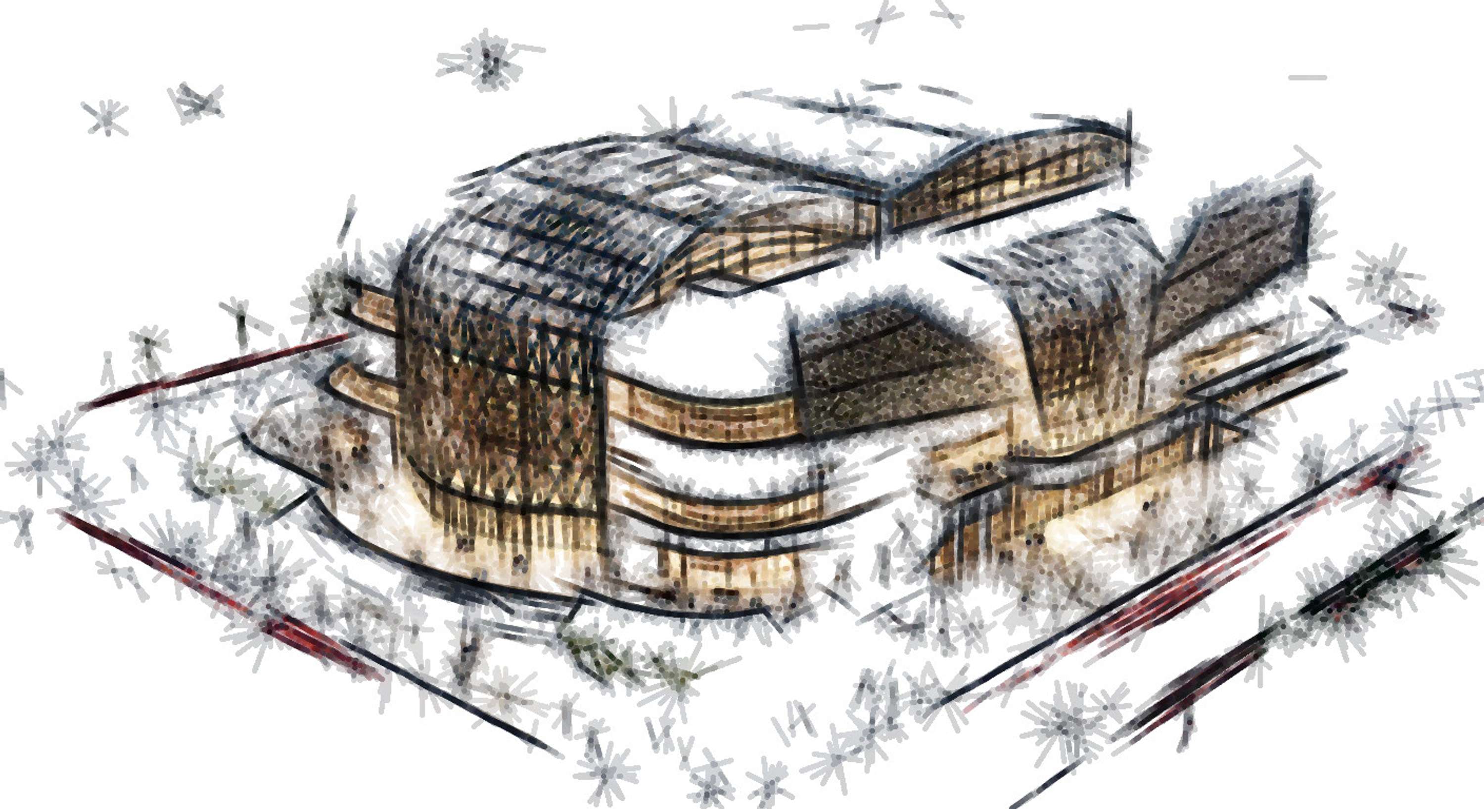 Architectural Sketches and Models - Bozelos by Panagiotis Bozelos