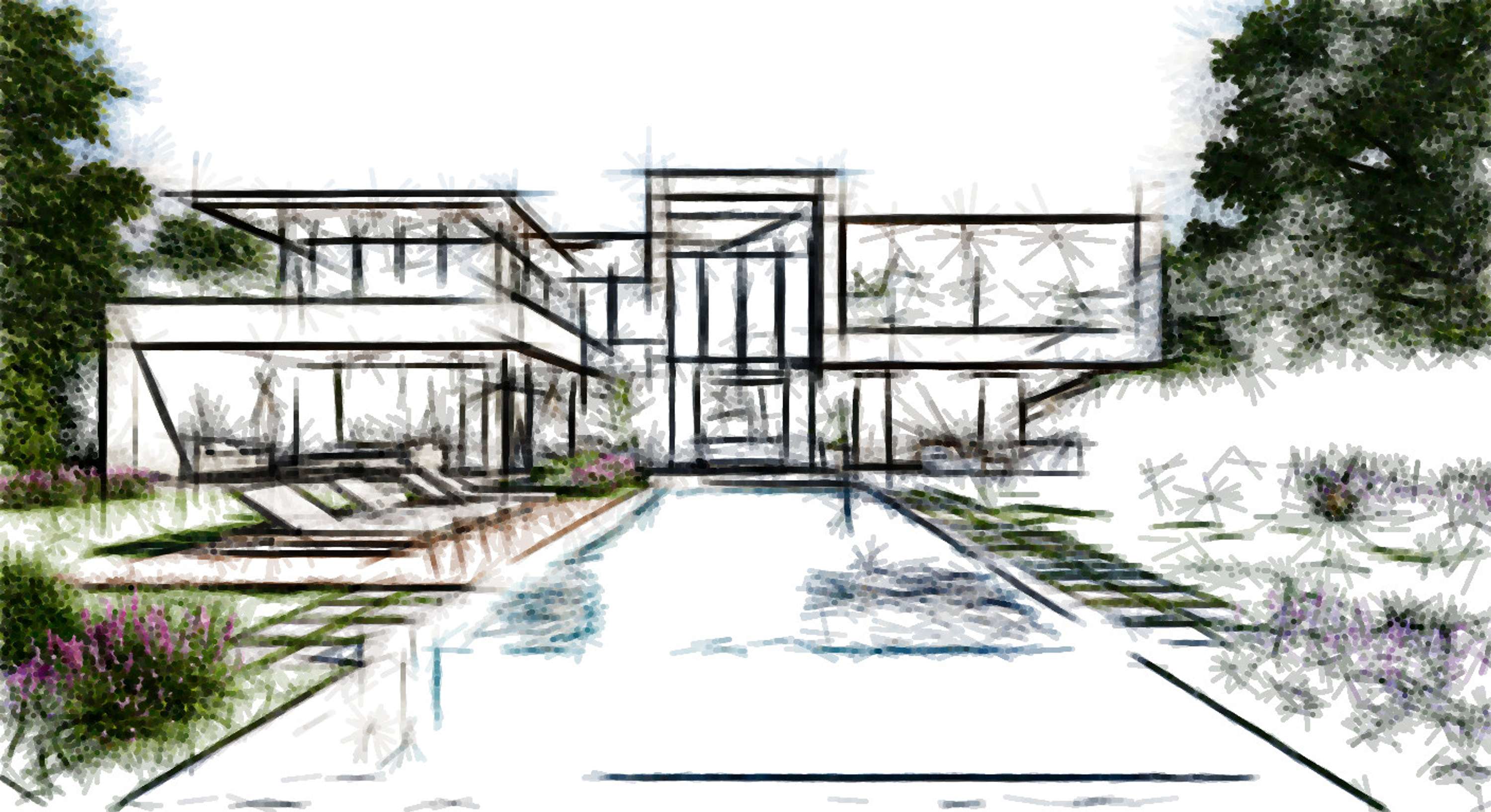Architectural Sketches and Models - Bozelos by Panagiotis Bozelos