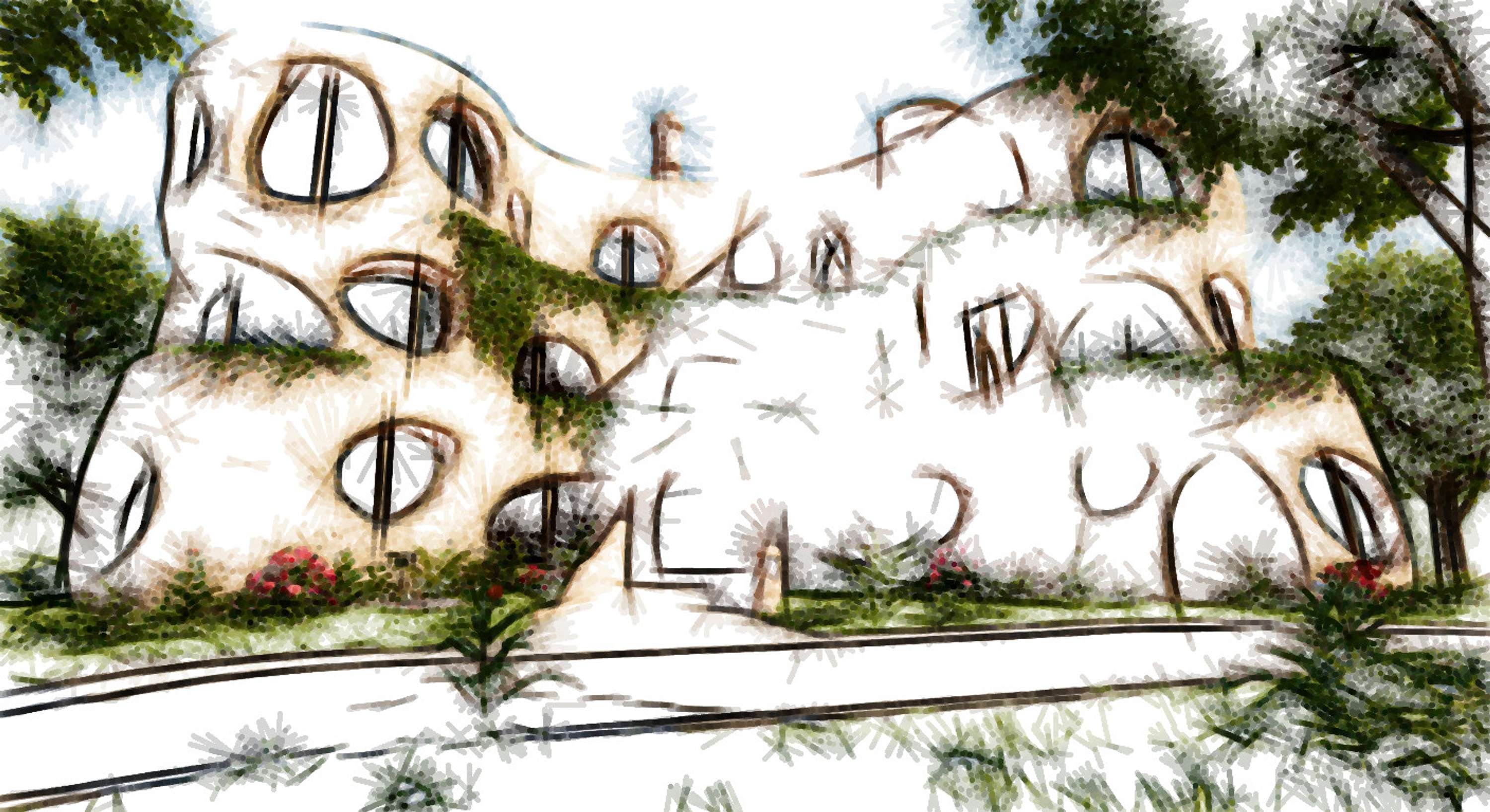 Architectural Sketches and Models - Bozelos by Panagiotis Bozelos