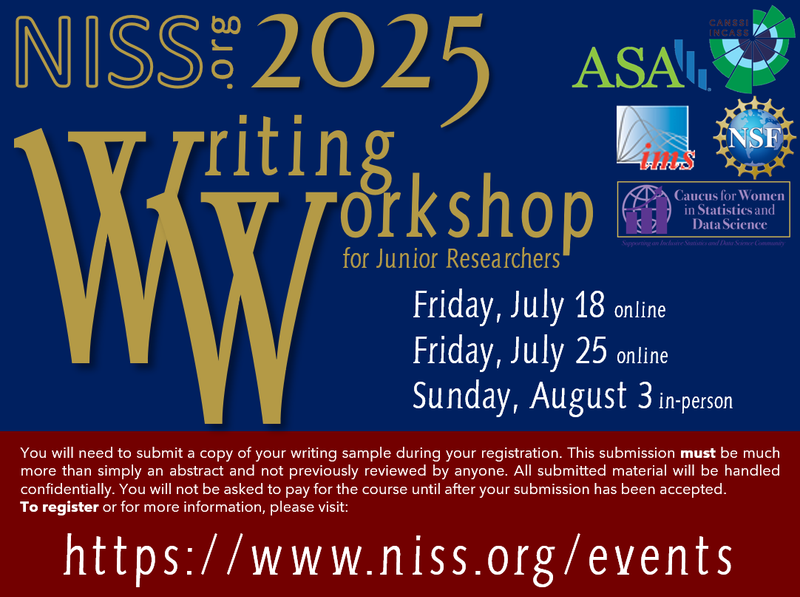 2025 NISS Writing Workshop for Junior Researchers by National Institute of Statistical Sciences