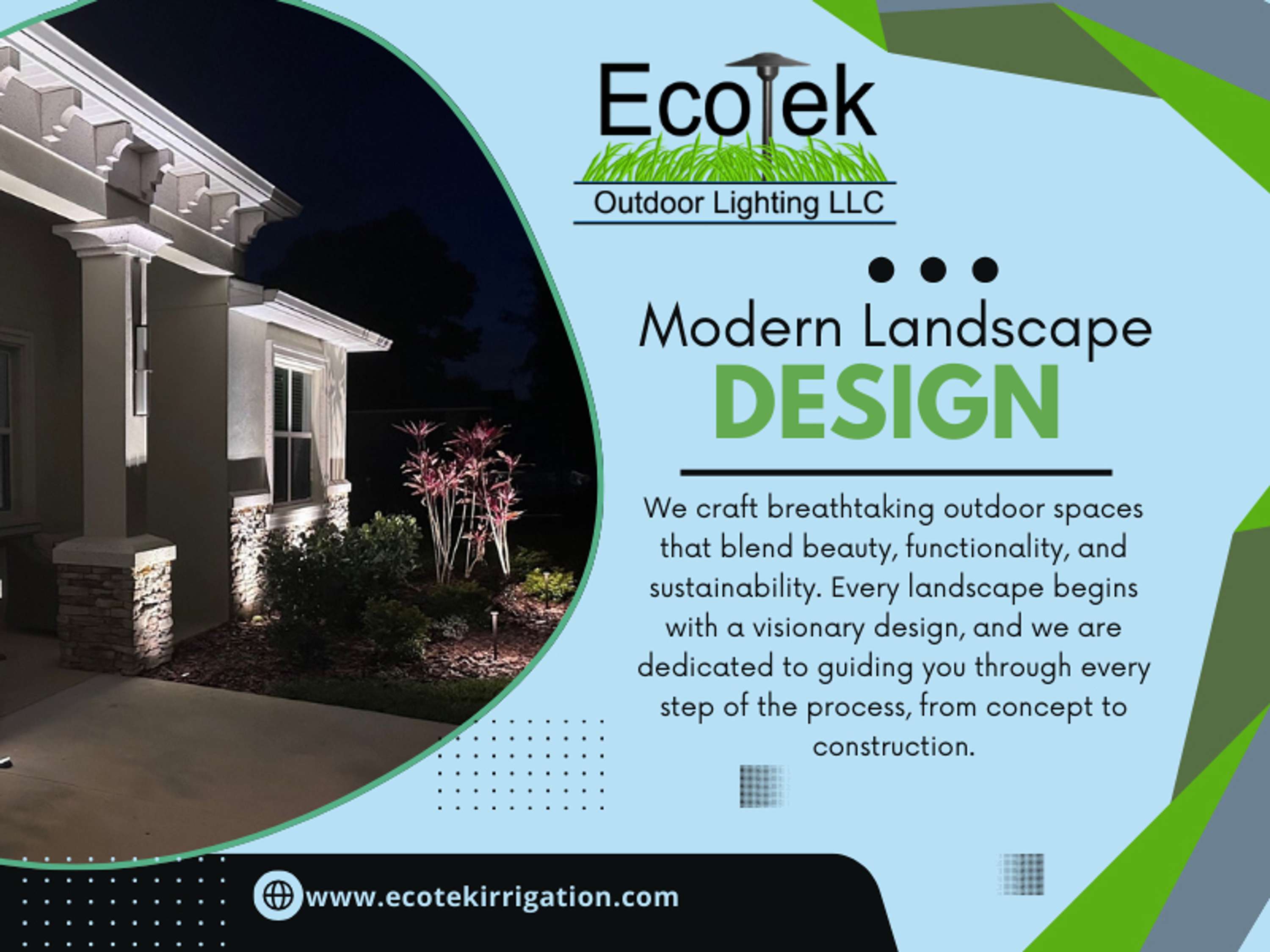 Modern Landscape Design by Ecotek Outdoor Lighting