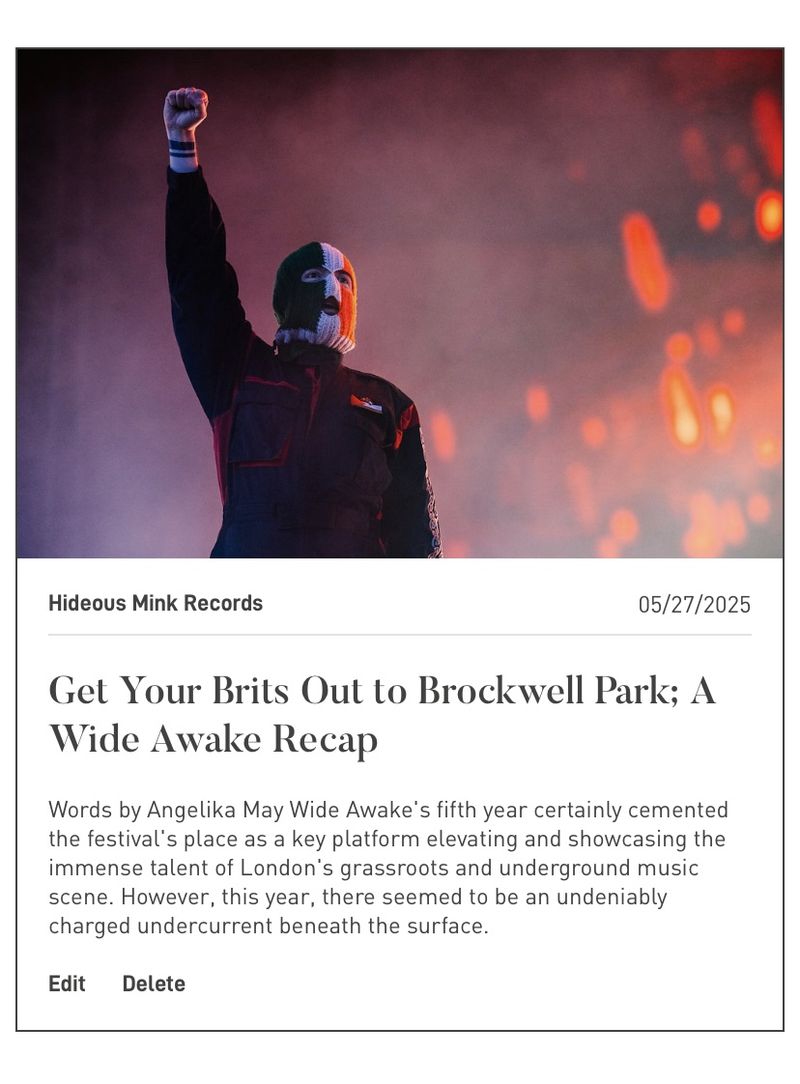 Get Your Brits Out to Brockwell Park; A Wide Awake Recap by Angelika May