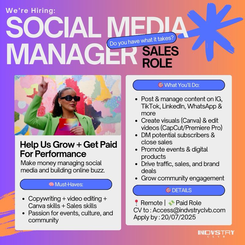 Looking for a social media manager by George Guise