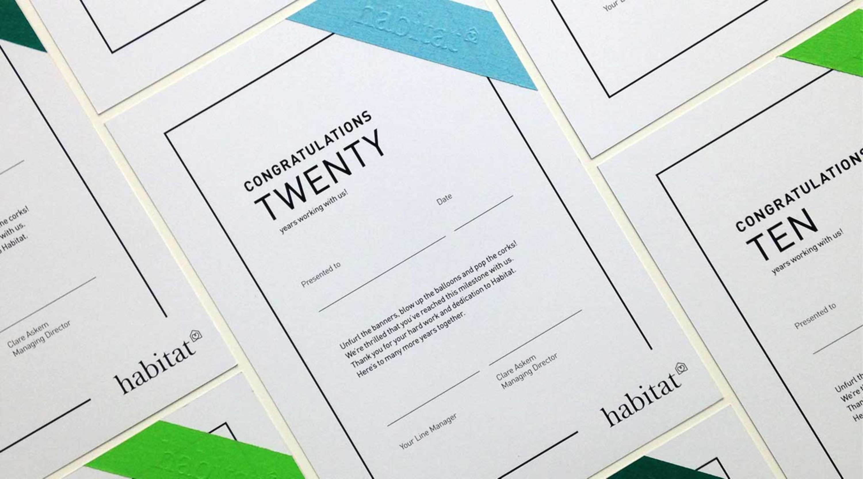 Service commitment certificates by Stephanie Feather