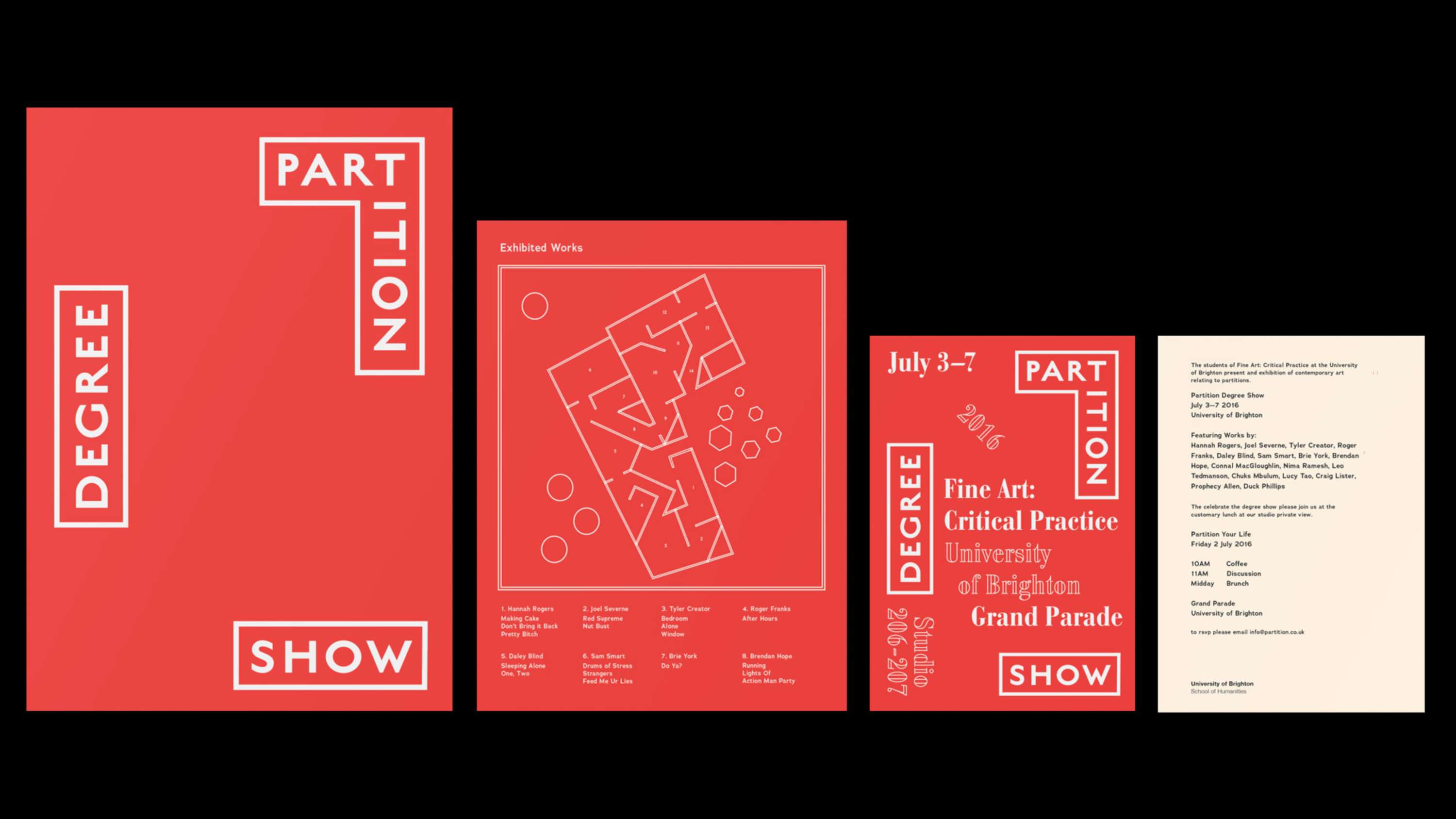 Partition Degree Show by Ryan Wooding