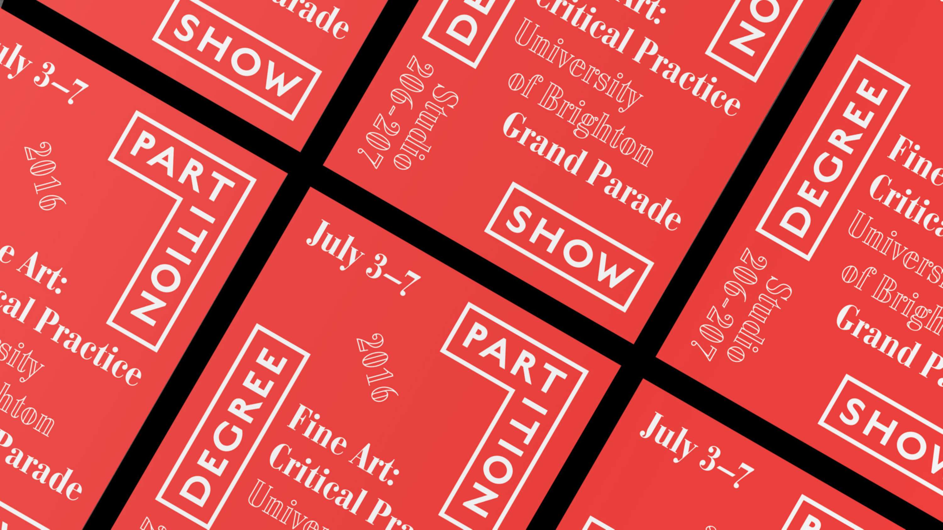 Partition Degree Show by Ryan Wooding