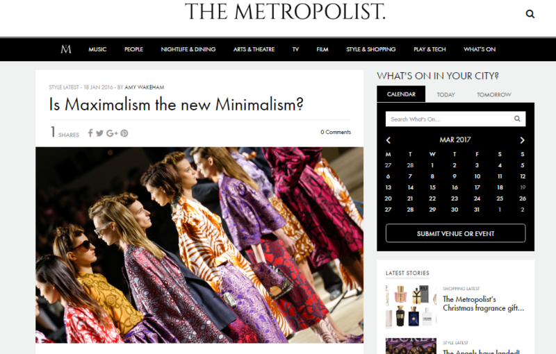 Is Maximalism The New Minimalism? TheMetropolist.co.uk by Amy Wakeham