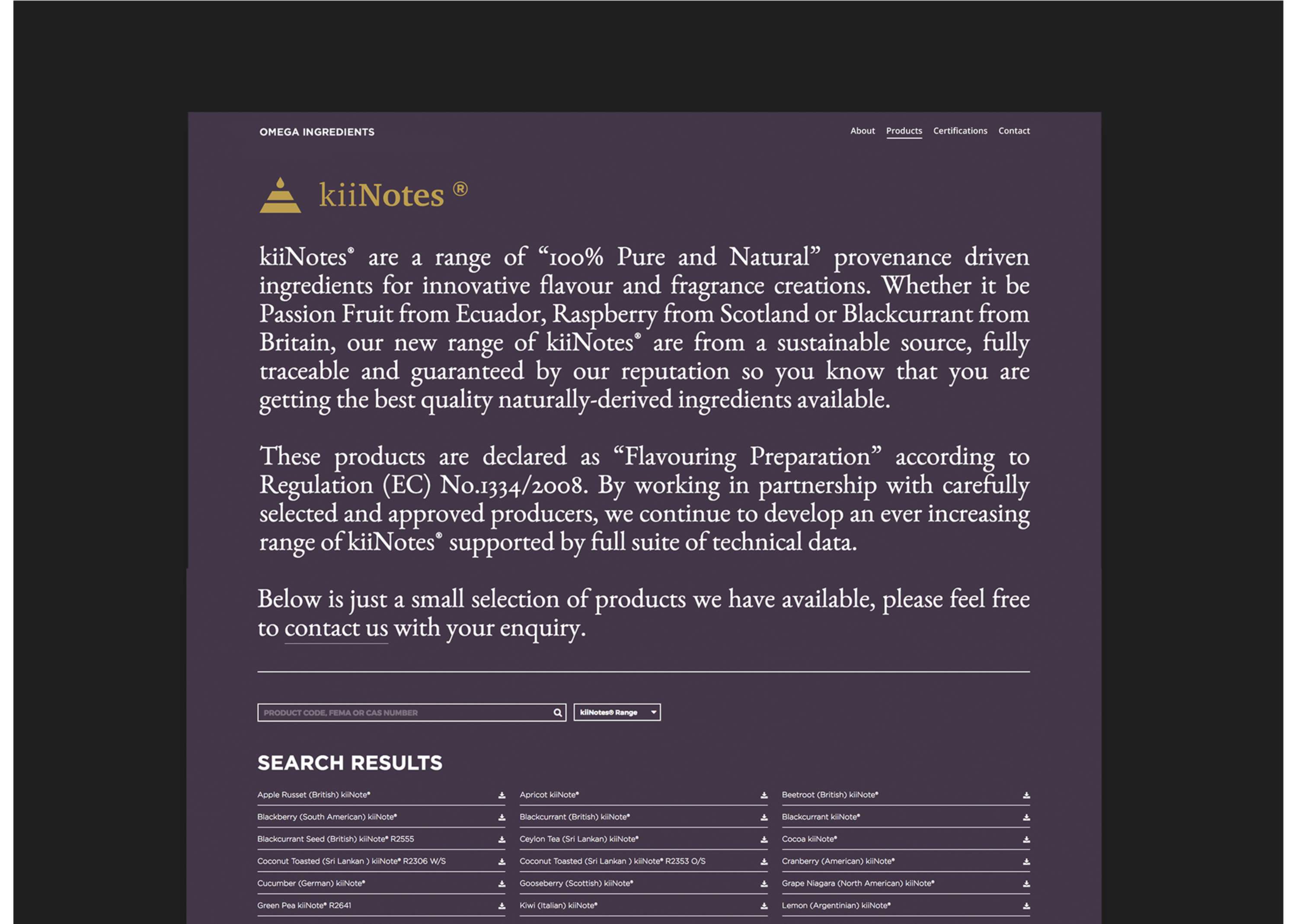 Website: Omega Ingredients by Jamie Fox