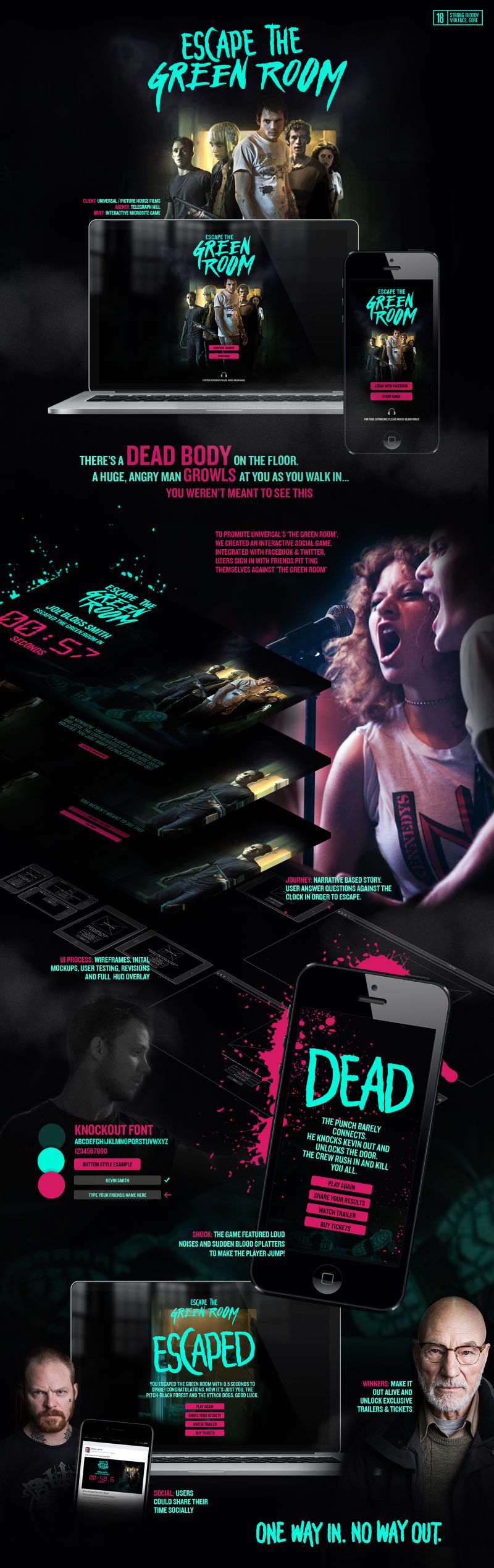 Escape The Green Room Microsite by Toby Wheeler