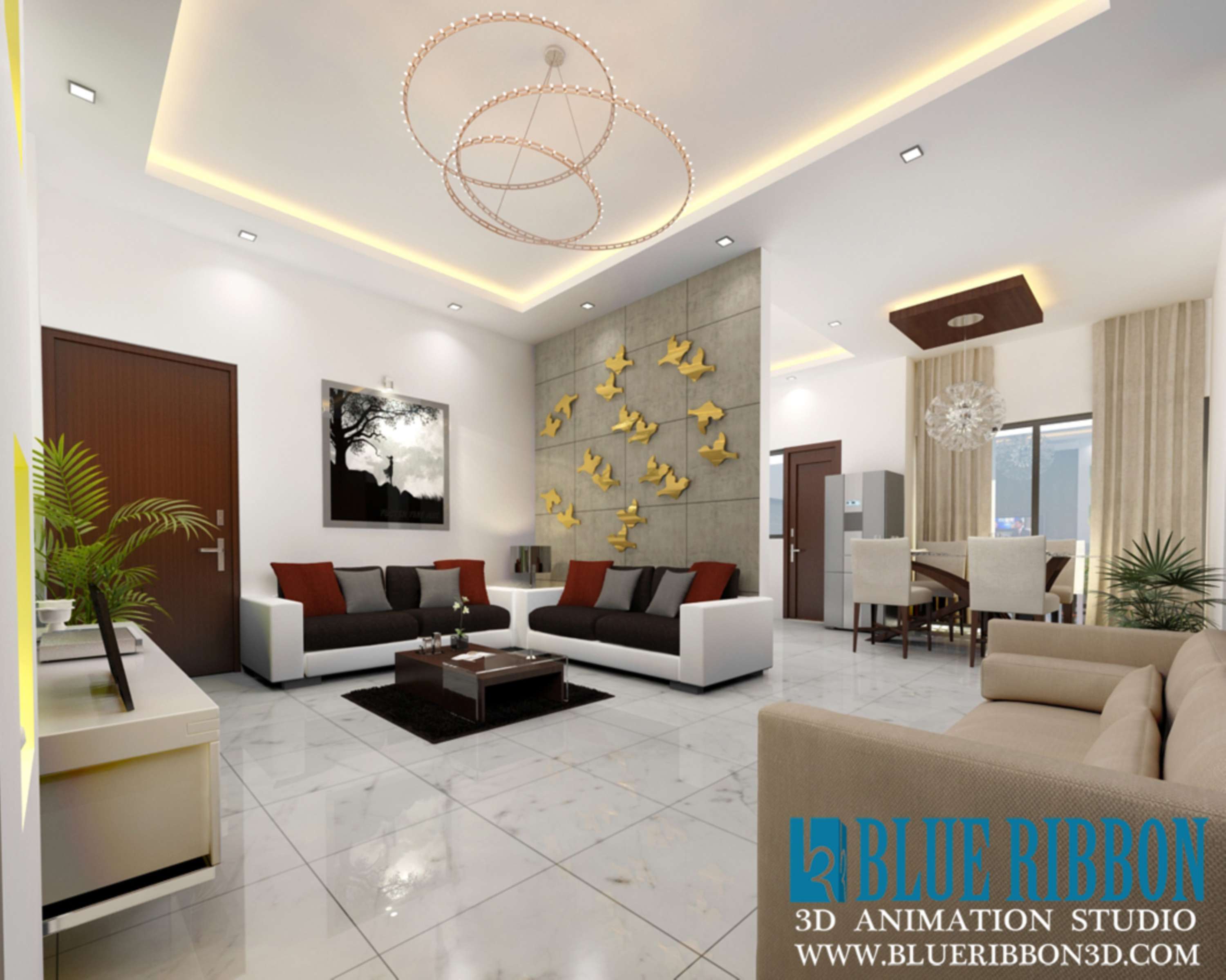 3d Interior rendering by Blueribbon animation studio