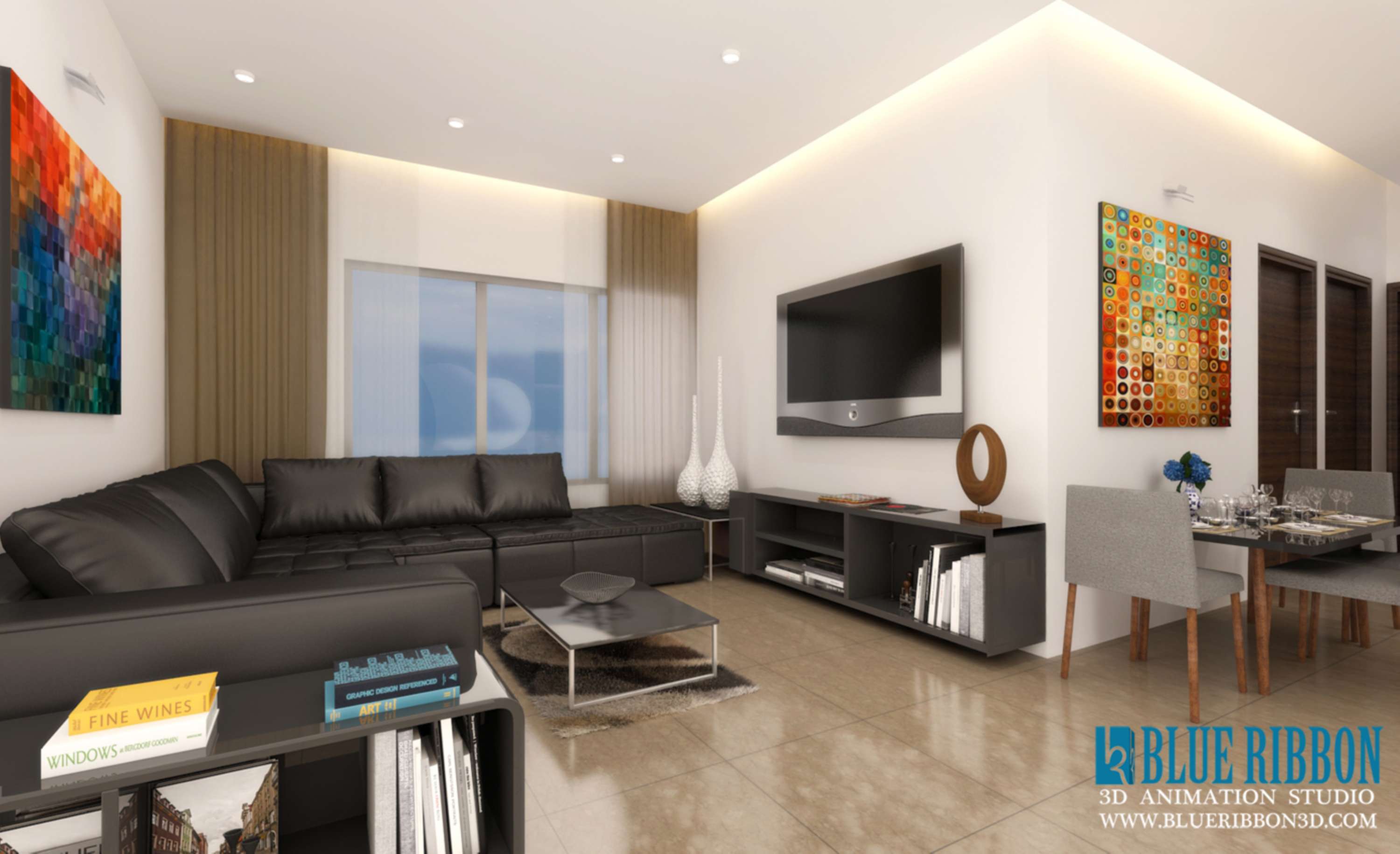 3d Interior rendering by Blueribbon animation studio
