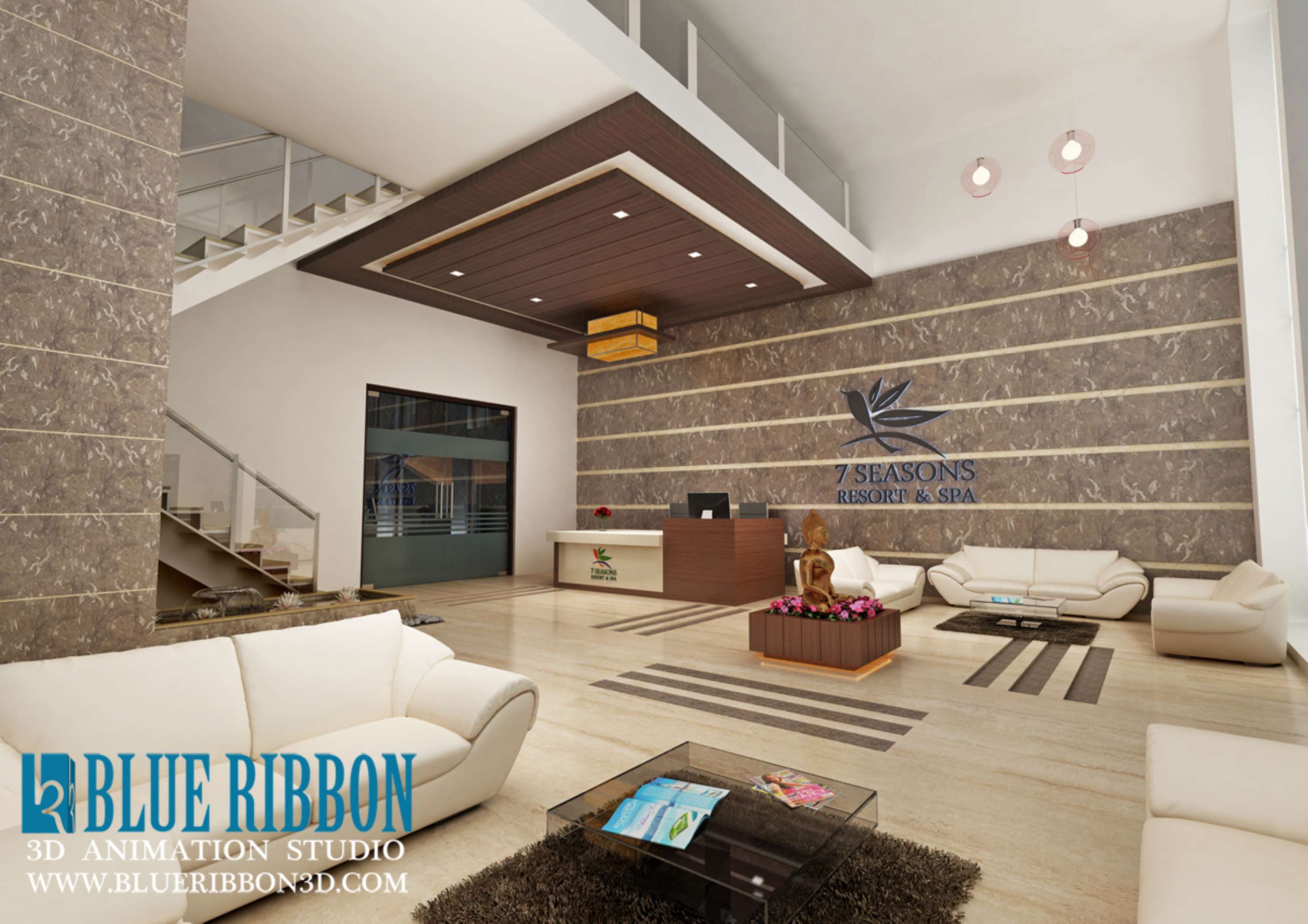 3d Interior rendering by Blueribbon animation studio
