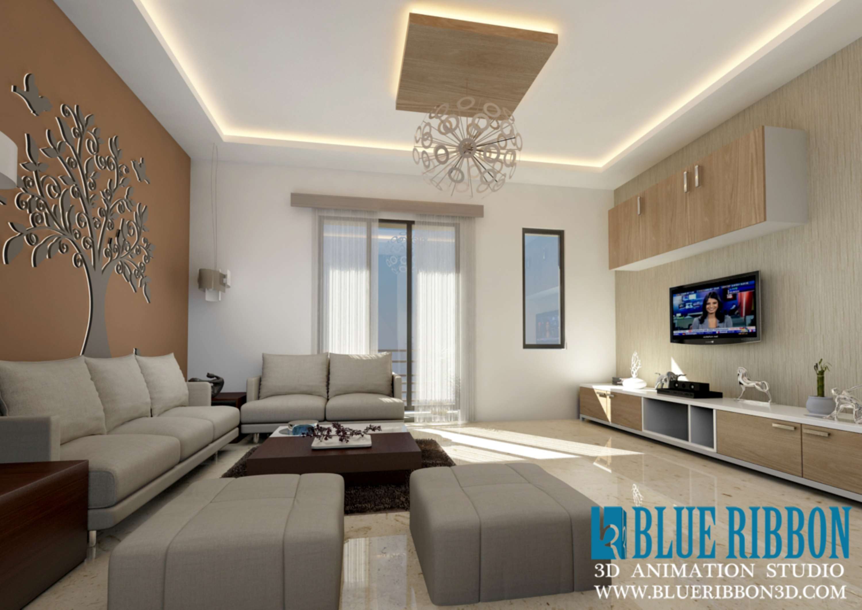 3d Interior rendering by Blueribbon animation studio