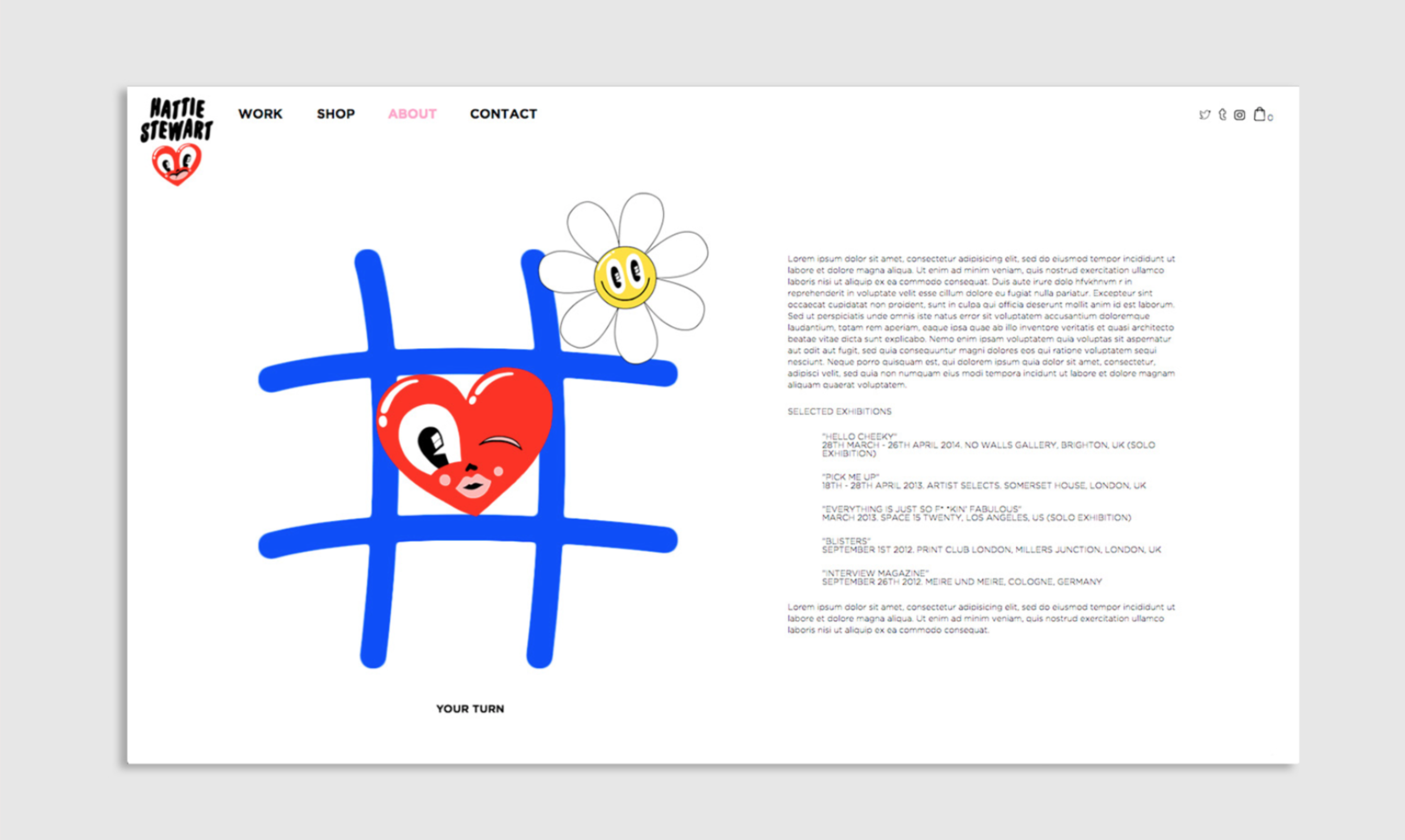 HATTIE STEWART WEBSITE DESIGN AND BUILD by THE DIGITAL FAIRY