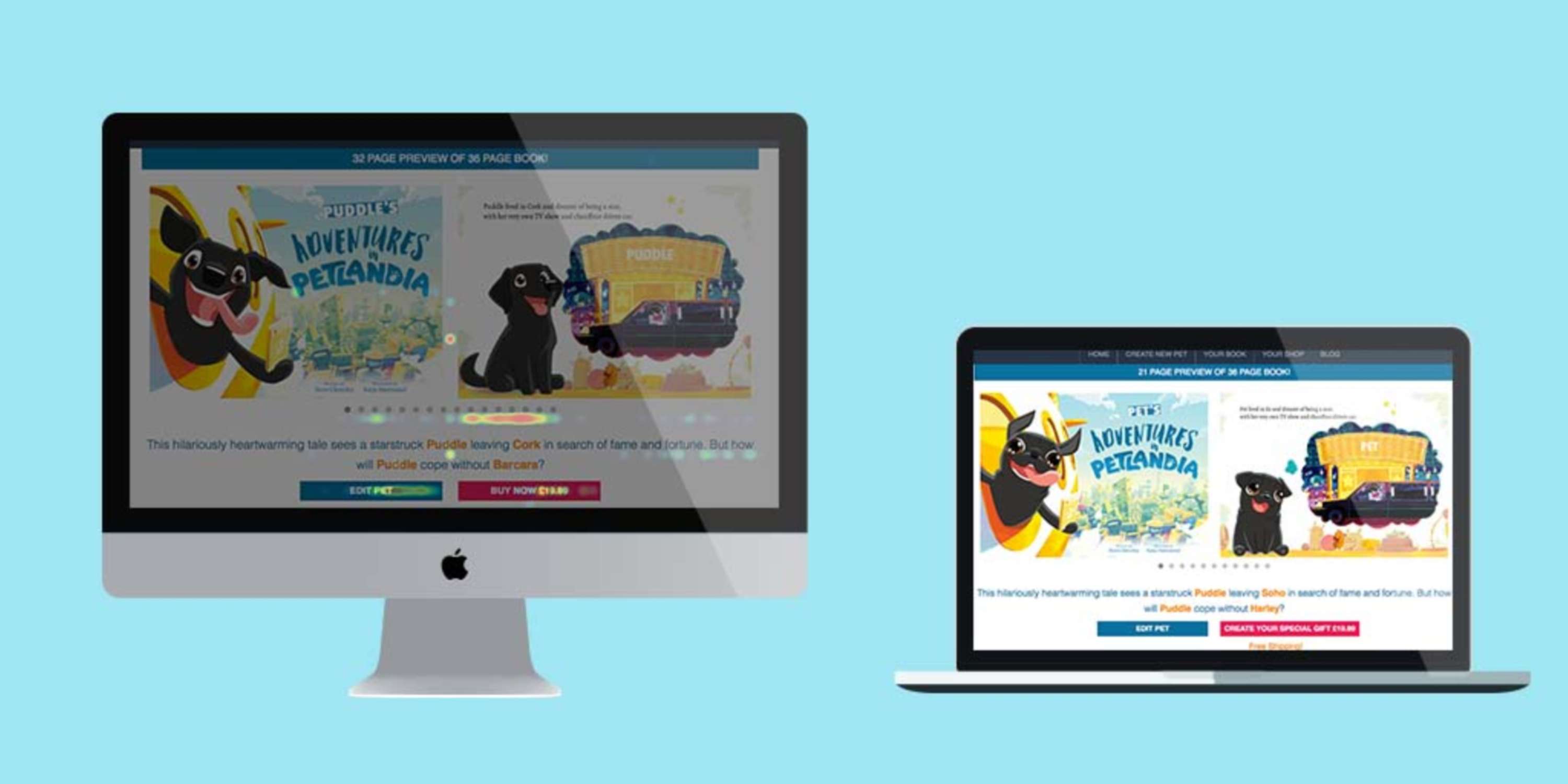 Conversion Rate Optimisation for Petlandia.com, a personalised gift book merchandiser by Christie Lau
