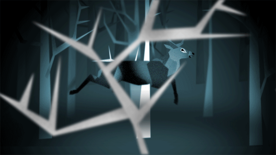 Deer Jumping by Emily Knight