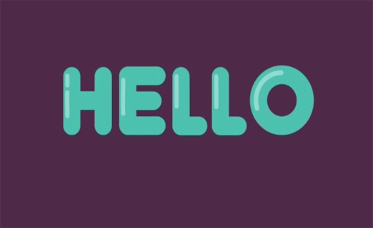 Hello You Moving Text by Emily Knight