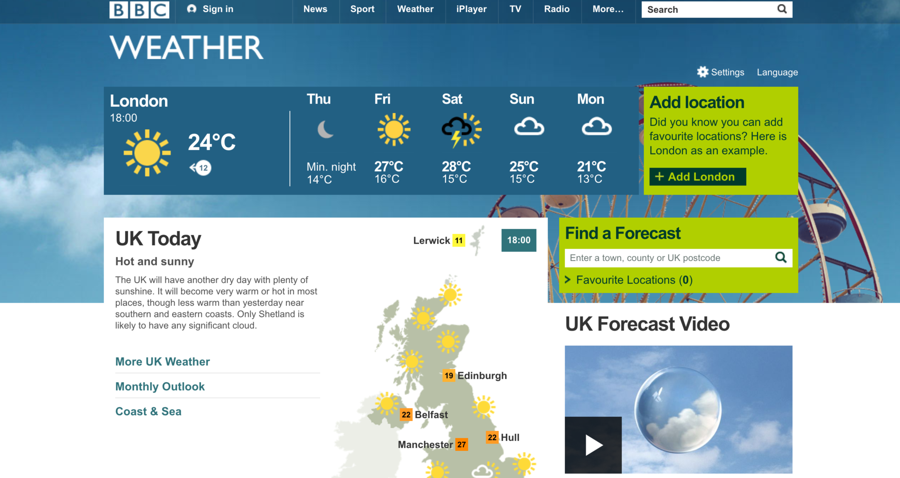 BBC Weather by Adam Morris