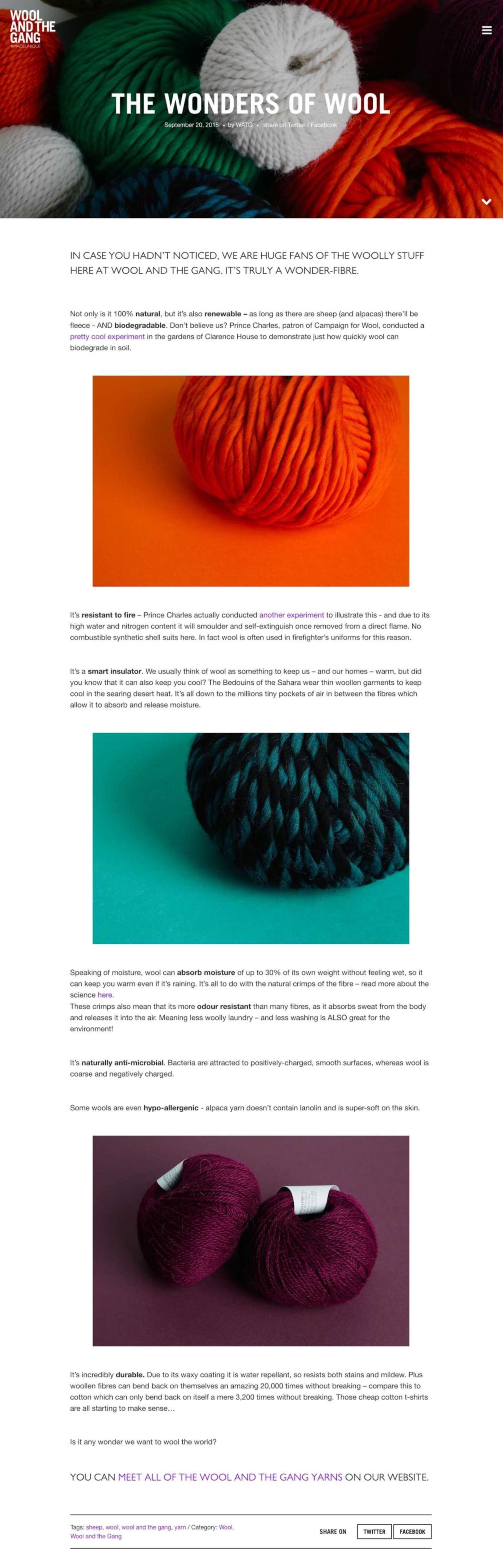 The Wonders of Wool by Jess Fawcett