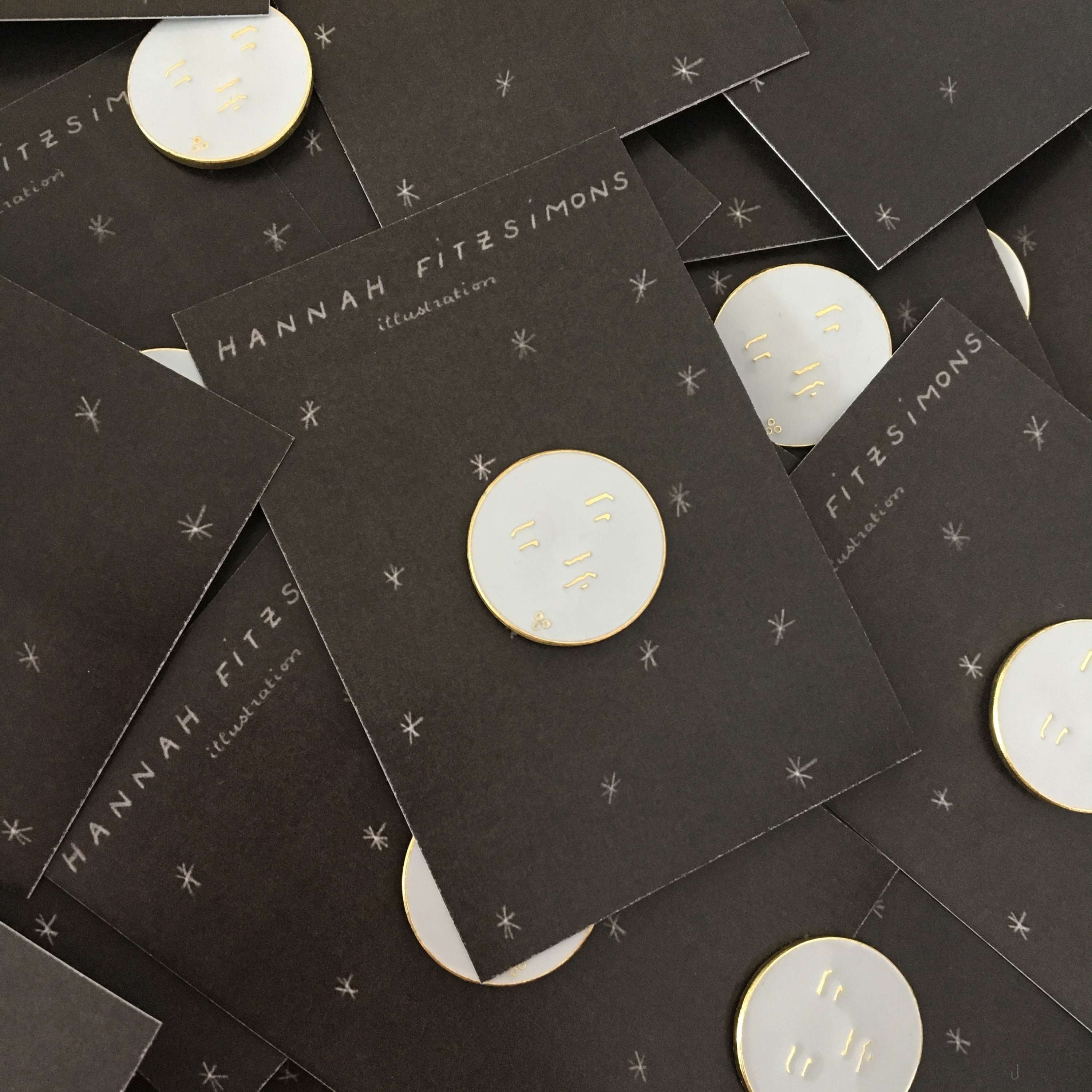 Mr Moon Pin by Hannah Fitzsimons