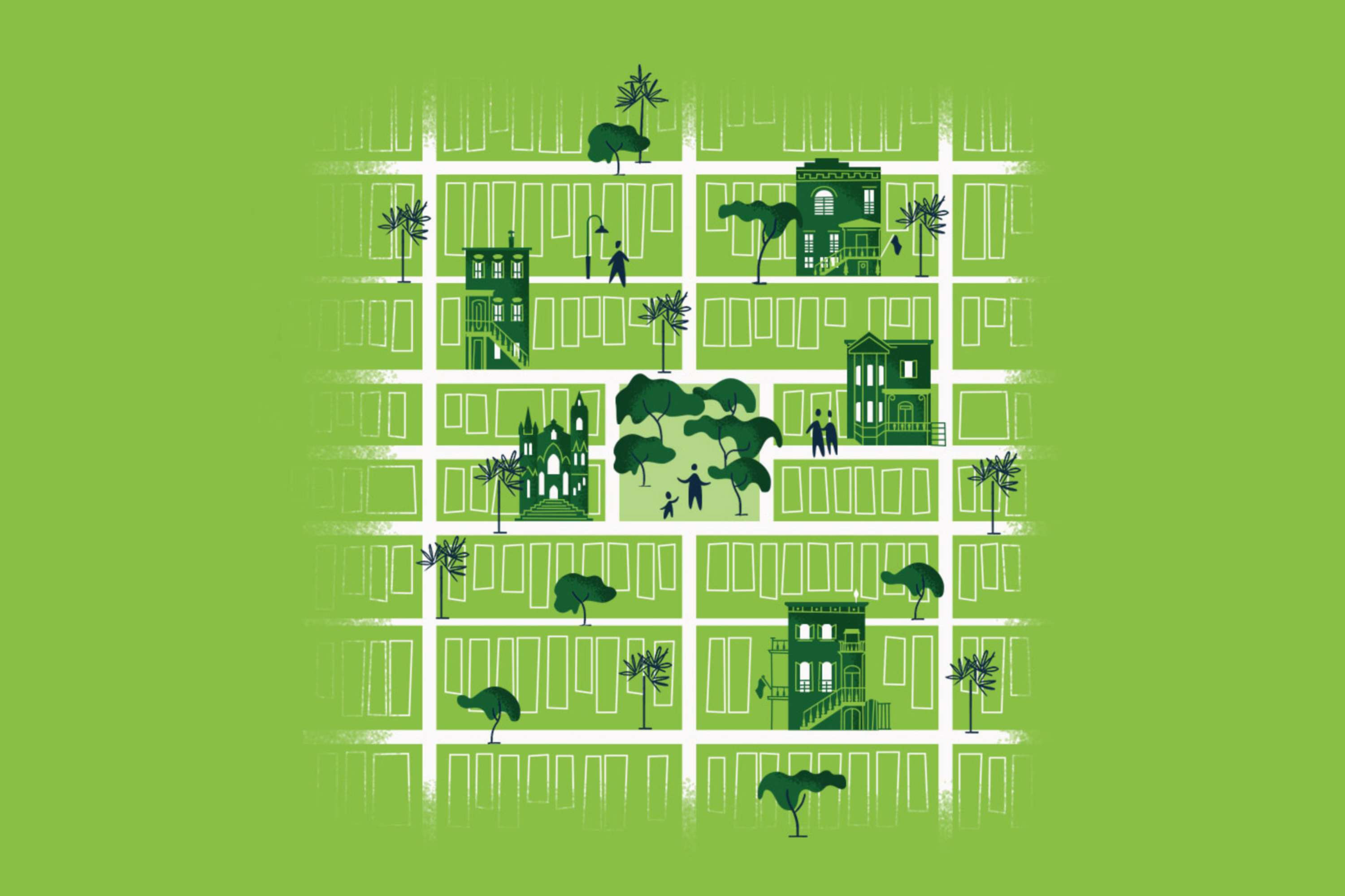 Savannah Map by Elisabeth Weber