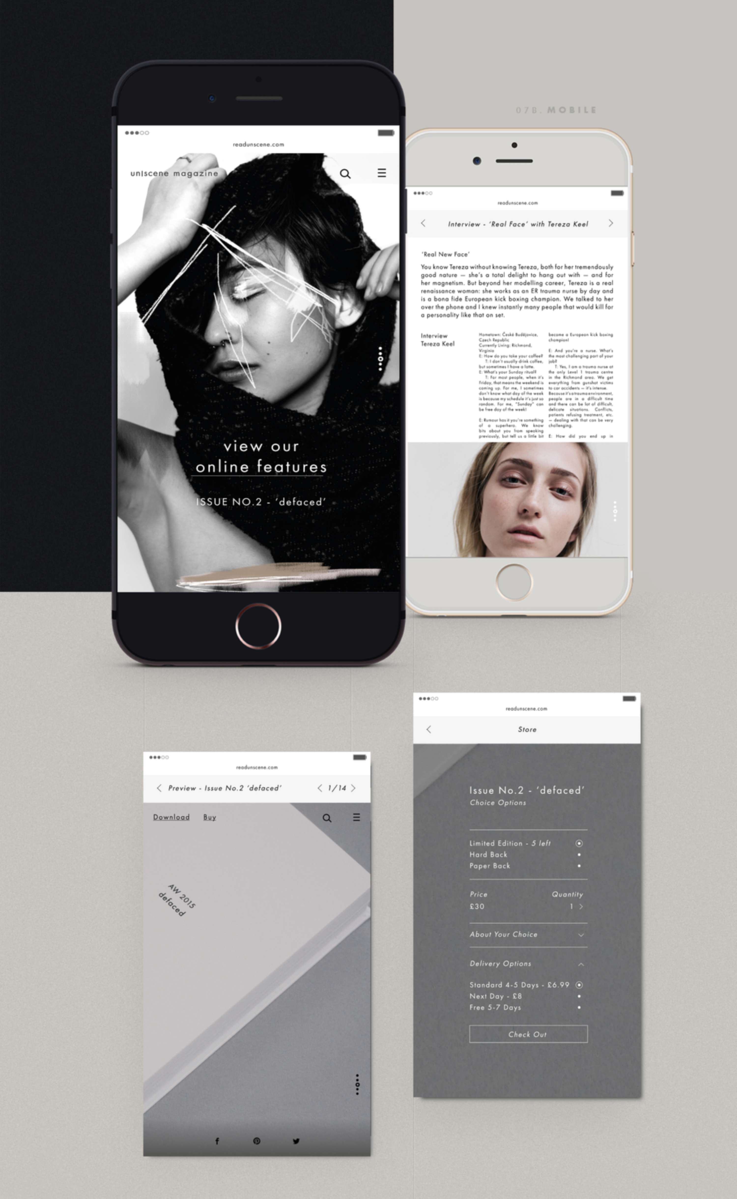 un|scene web and mobile by Emily Goater