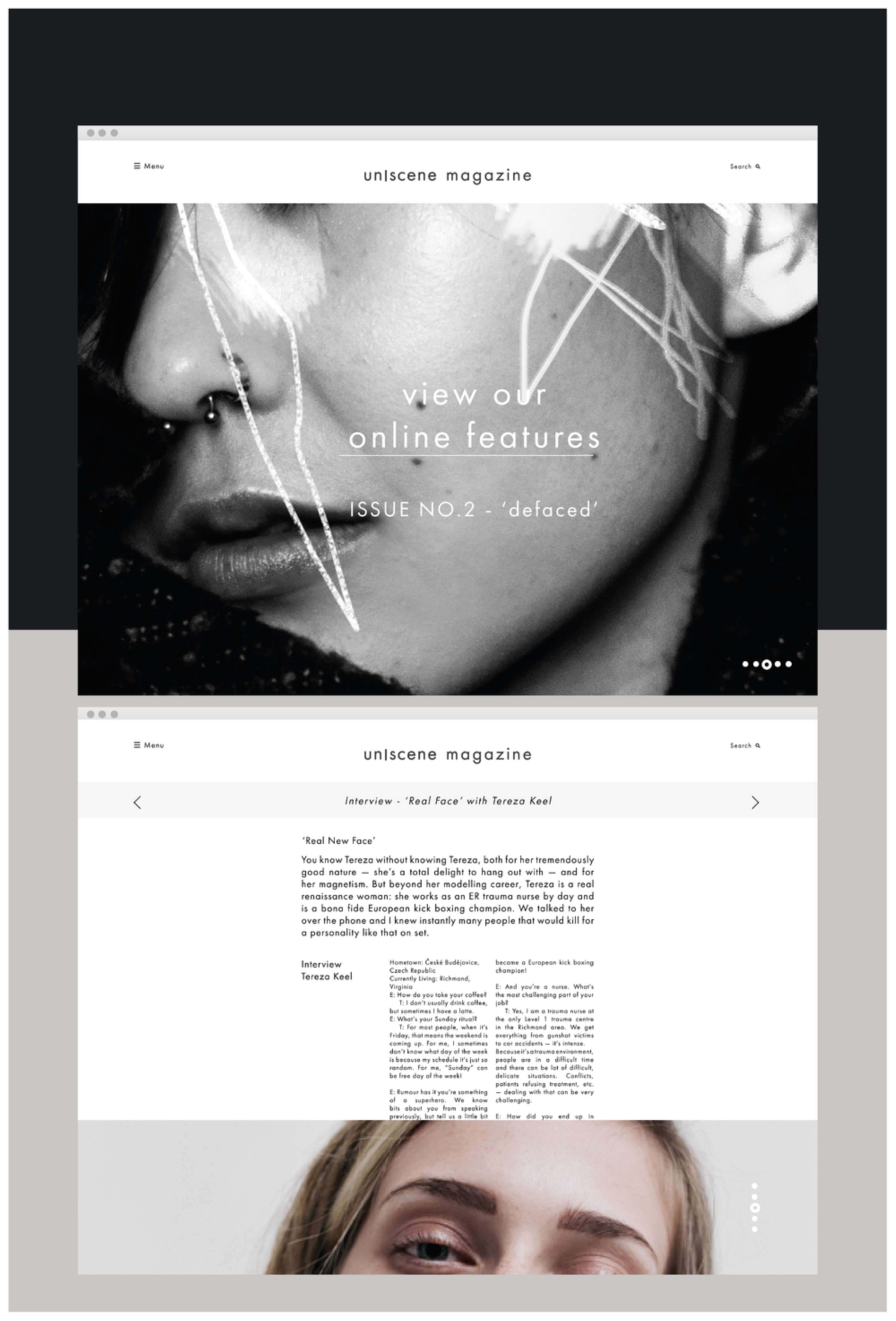un|scene web and mobile by Emily Goater