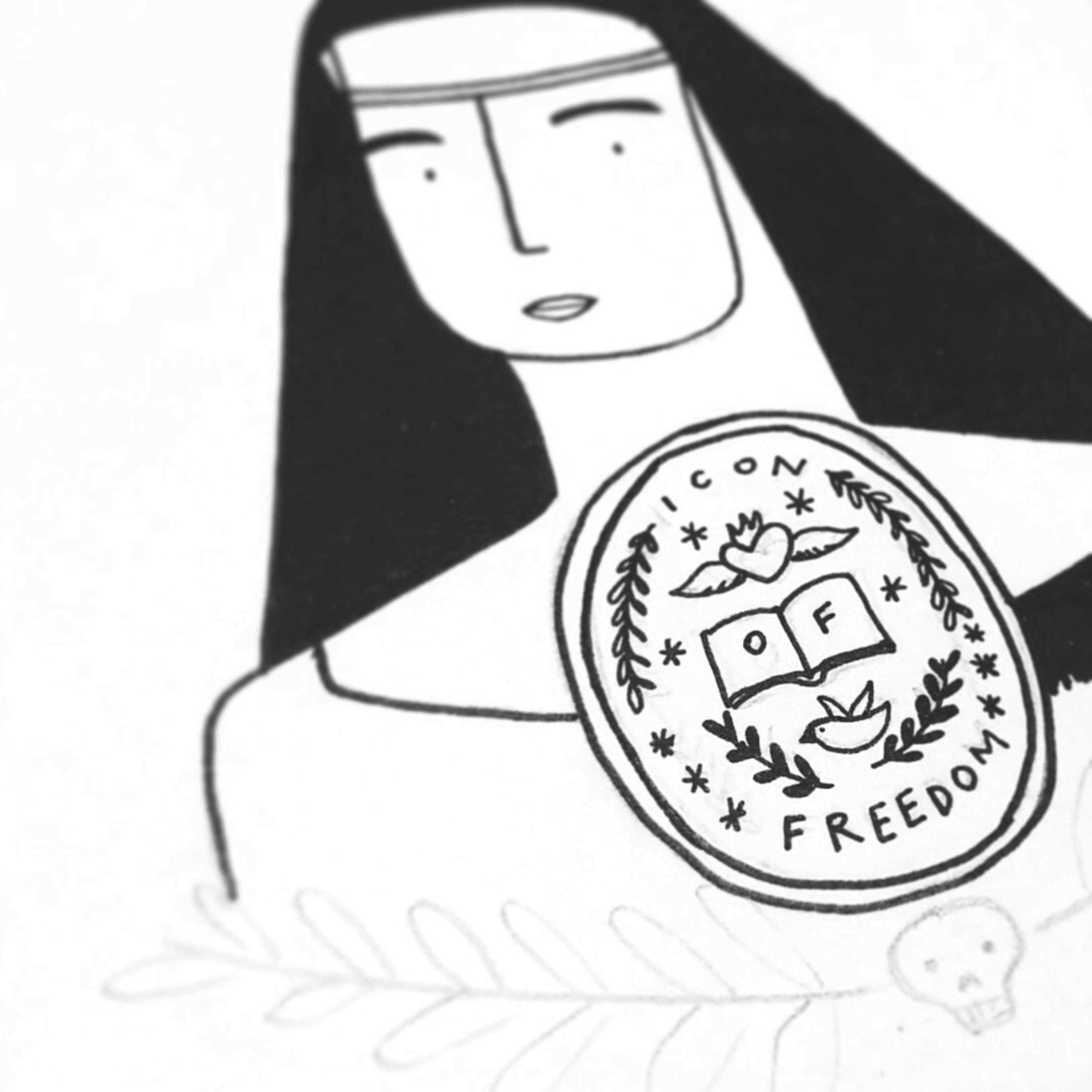 Sor Juana for Icon of Freedom by Ana Rojas