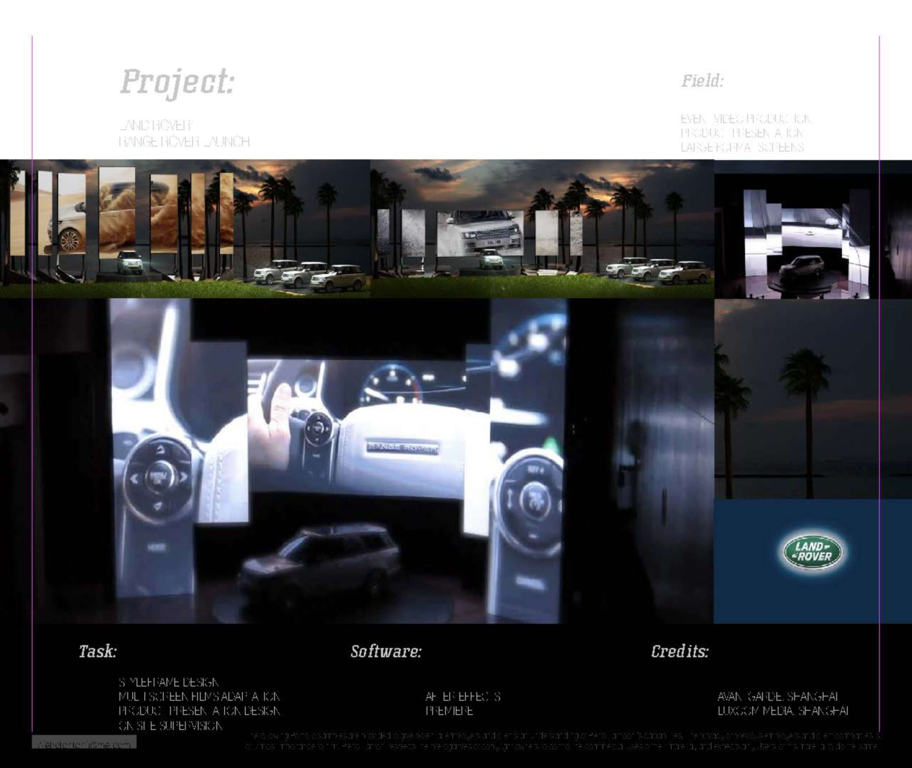 Range Rover Launch Events - Media Design by Pietro Fantoni