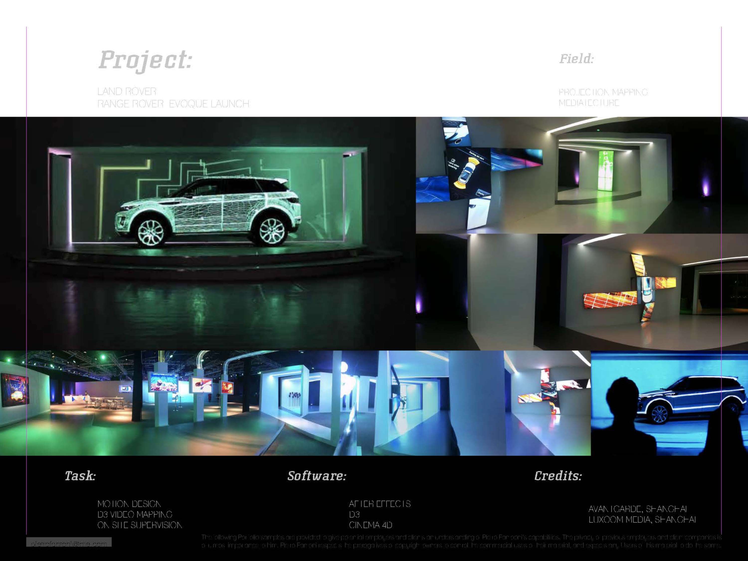 Range Rover Launch Events - Media Design by Pietro Fantoni