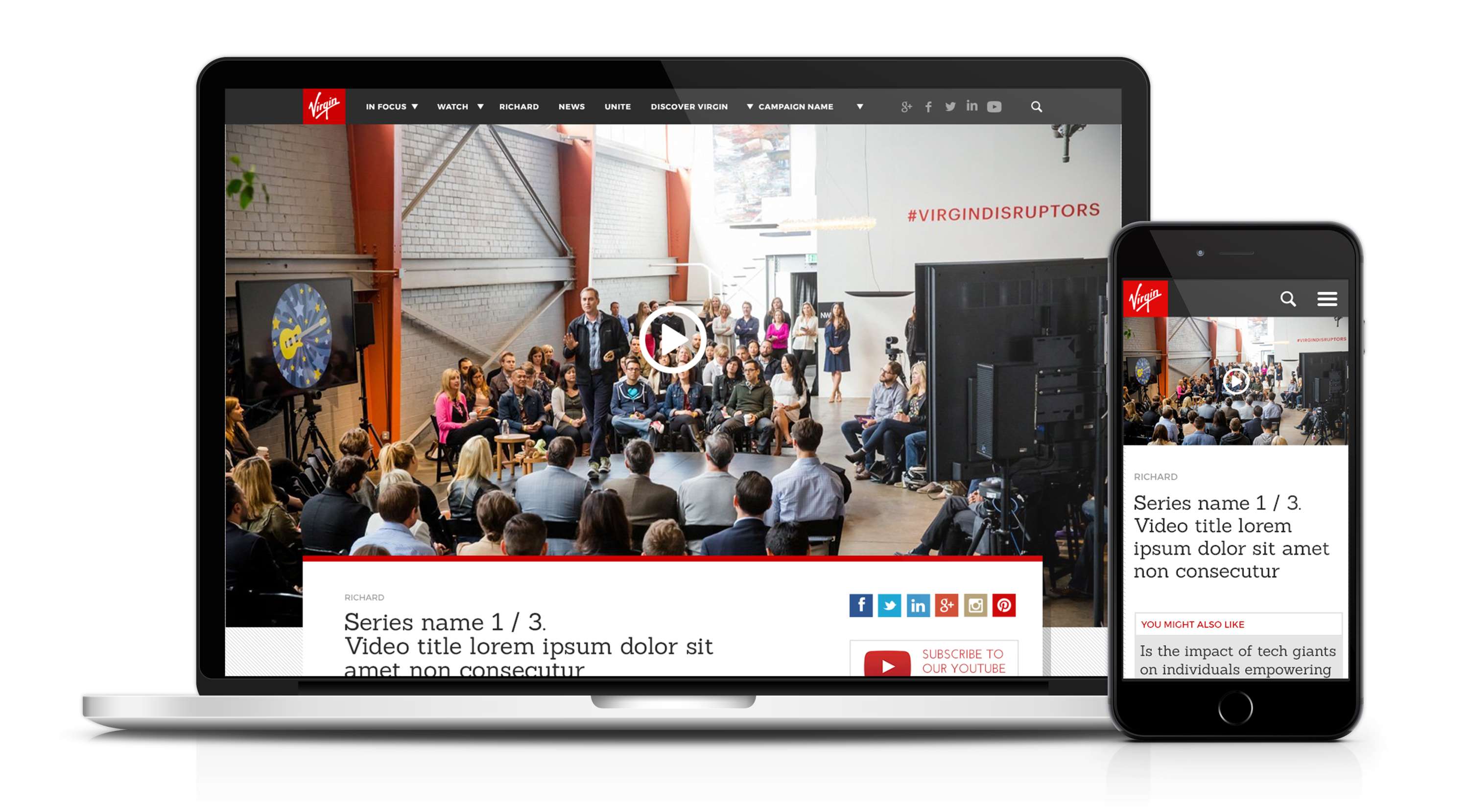 Redefining Virgin's content platform & corporate hub by Will Biggs