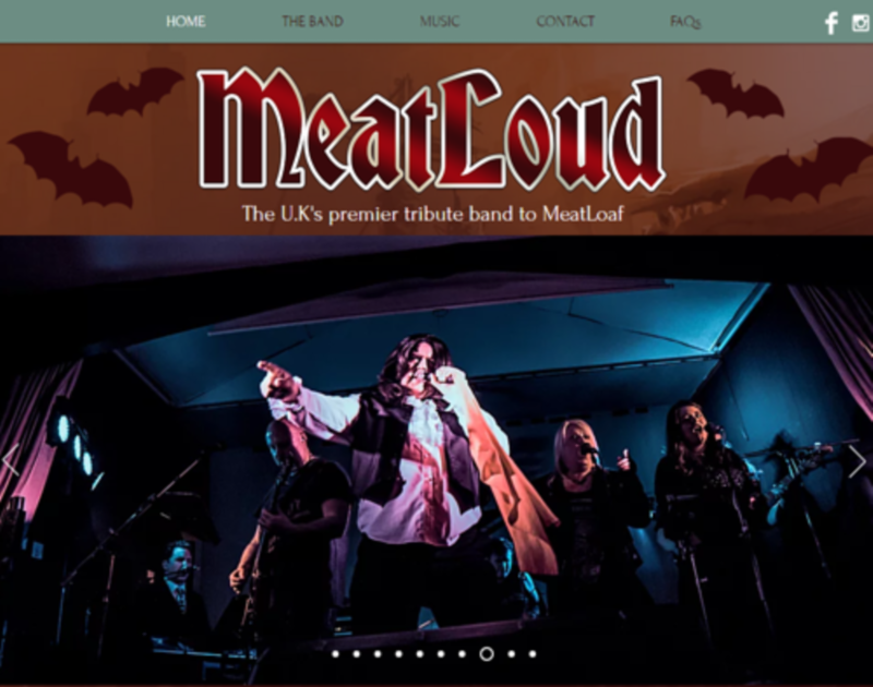 Meatloud - a tribute band website by Lucy Axworthy