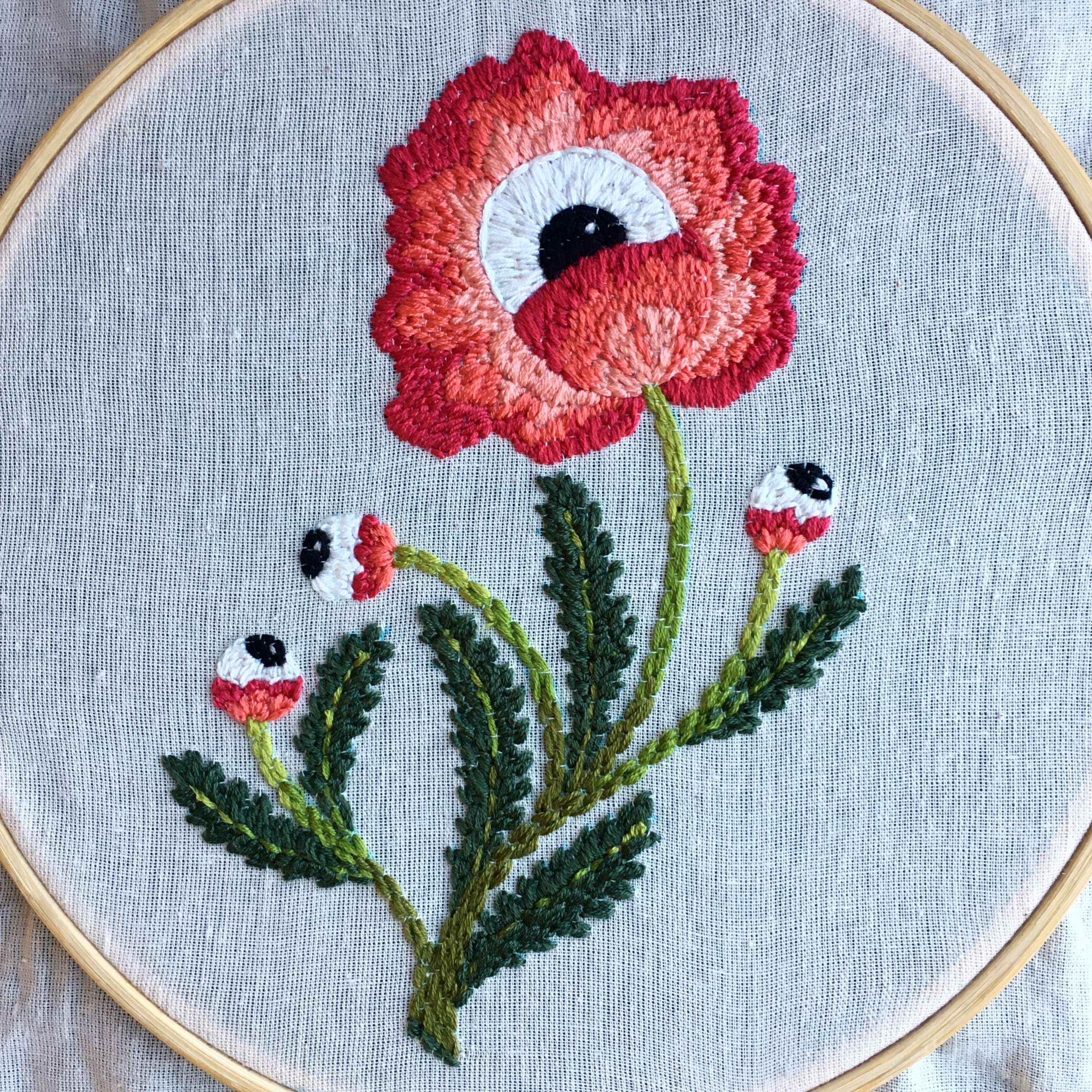 'fleurs avec vue' — embroidery by Toufan Hosseiny