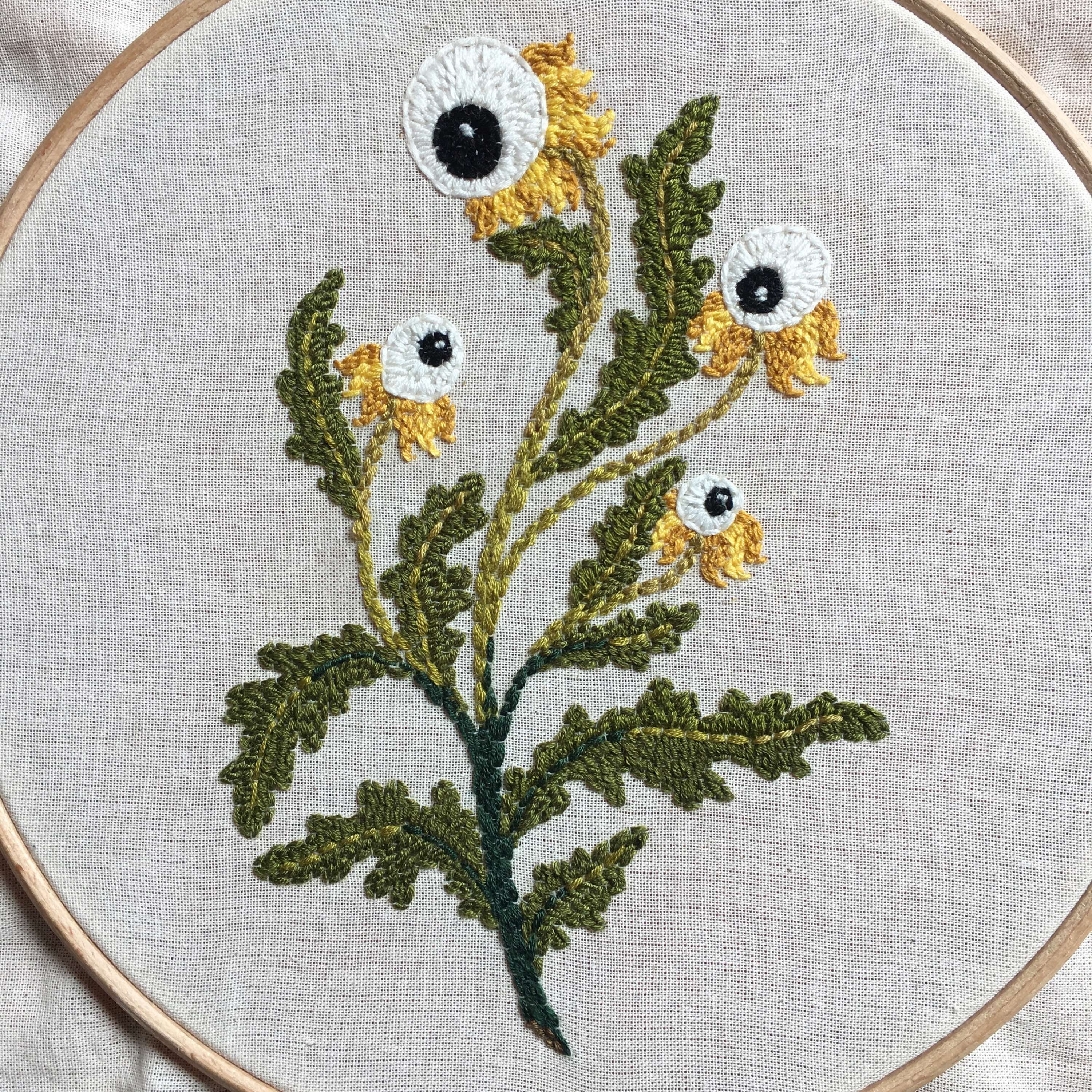'fleurs avec vue' — embroidery by Toufan Hosseiny