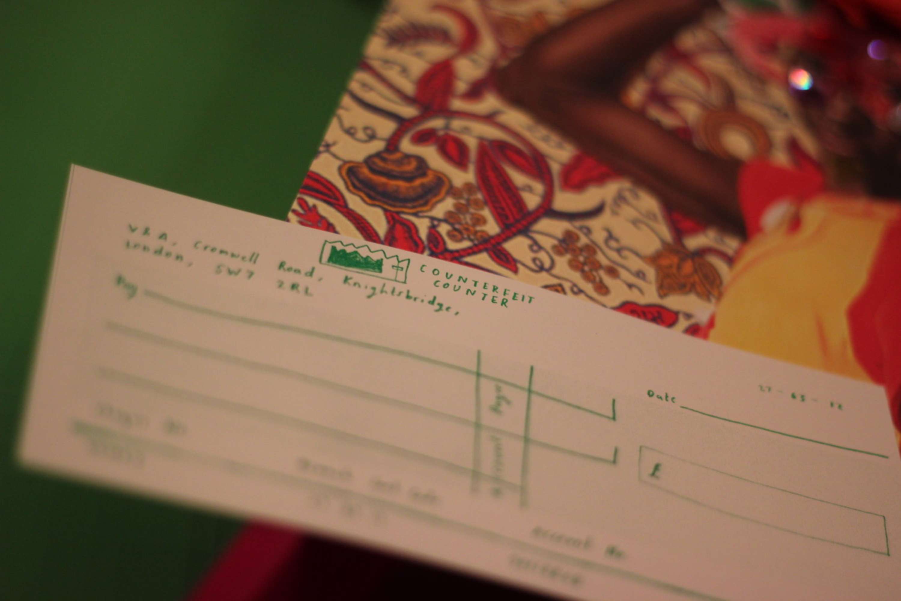 Quids in; V&A Late - The  Counterfeit counter by Olivia Mathurin-Essandoh MA RCA