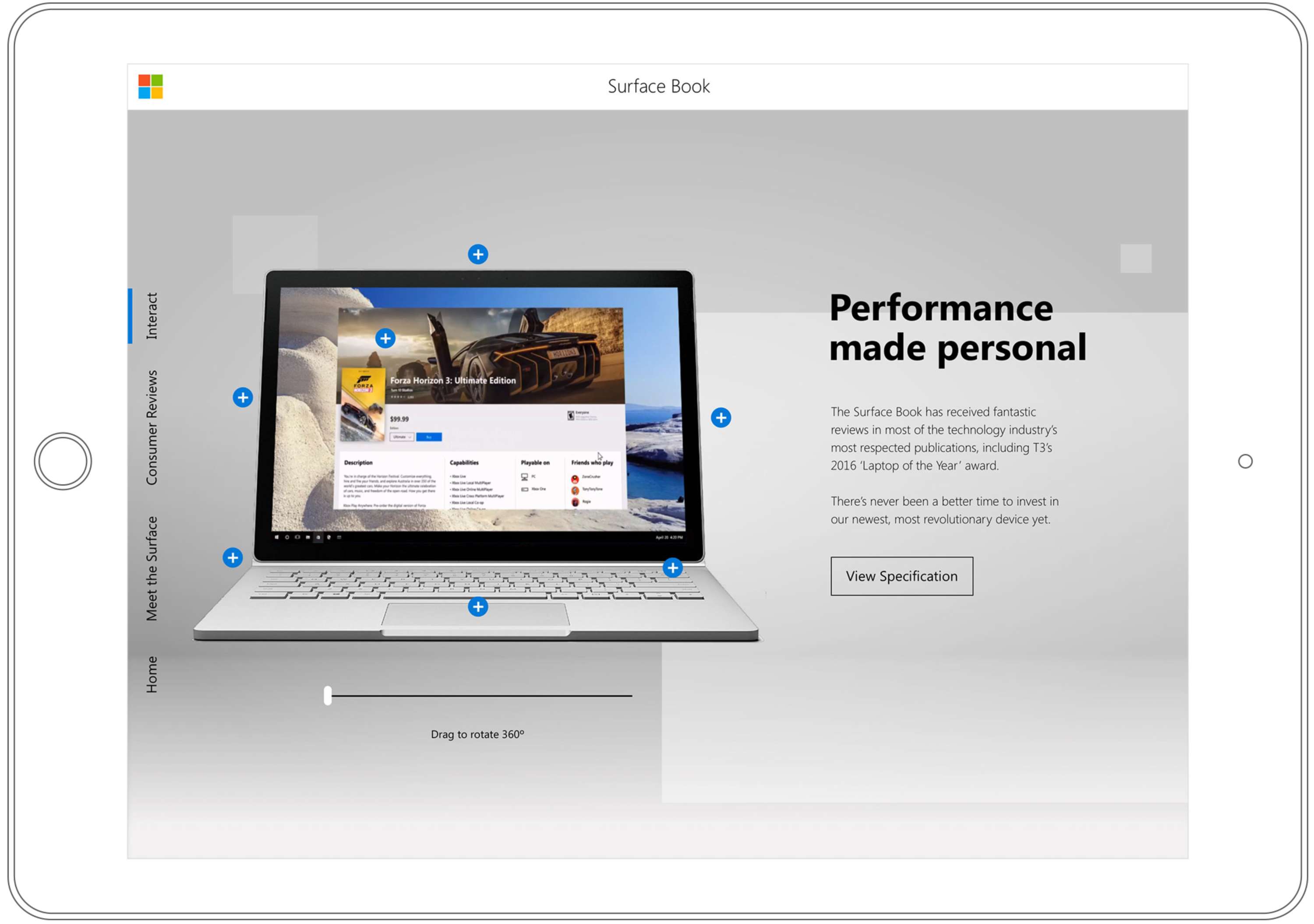 Microsoft - Surface Book Sales Presentation (Initial Work & Extended Concept) by James Samuel-Camps