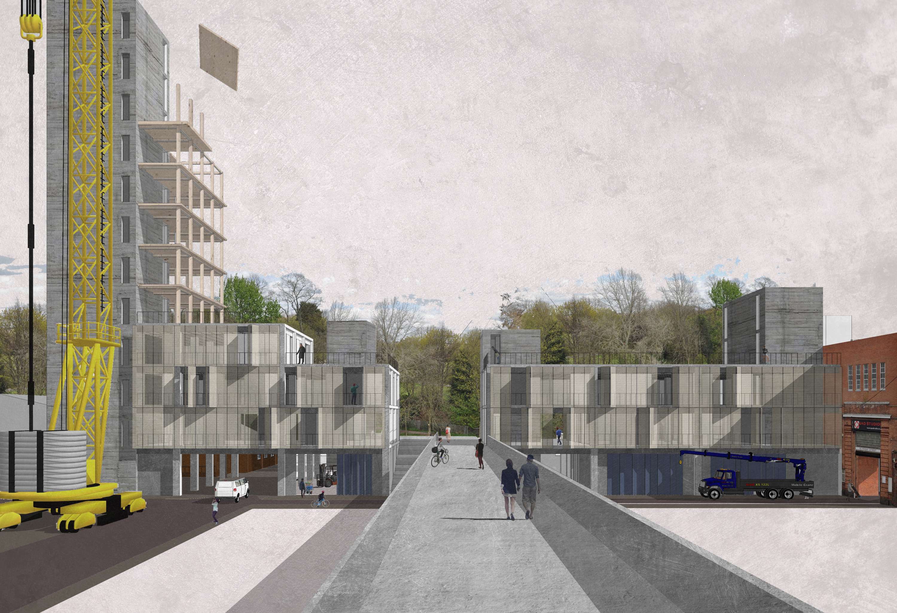 Infrastructure Along The Canal Edge by Marina Gardiner