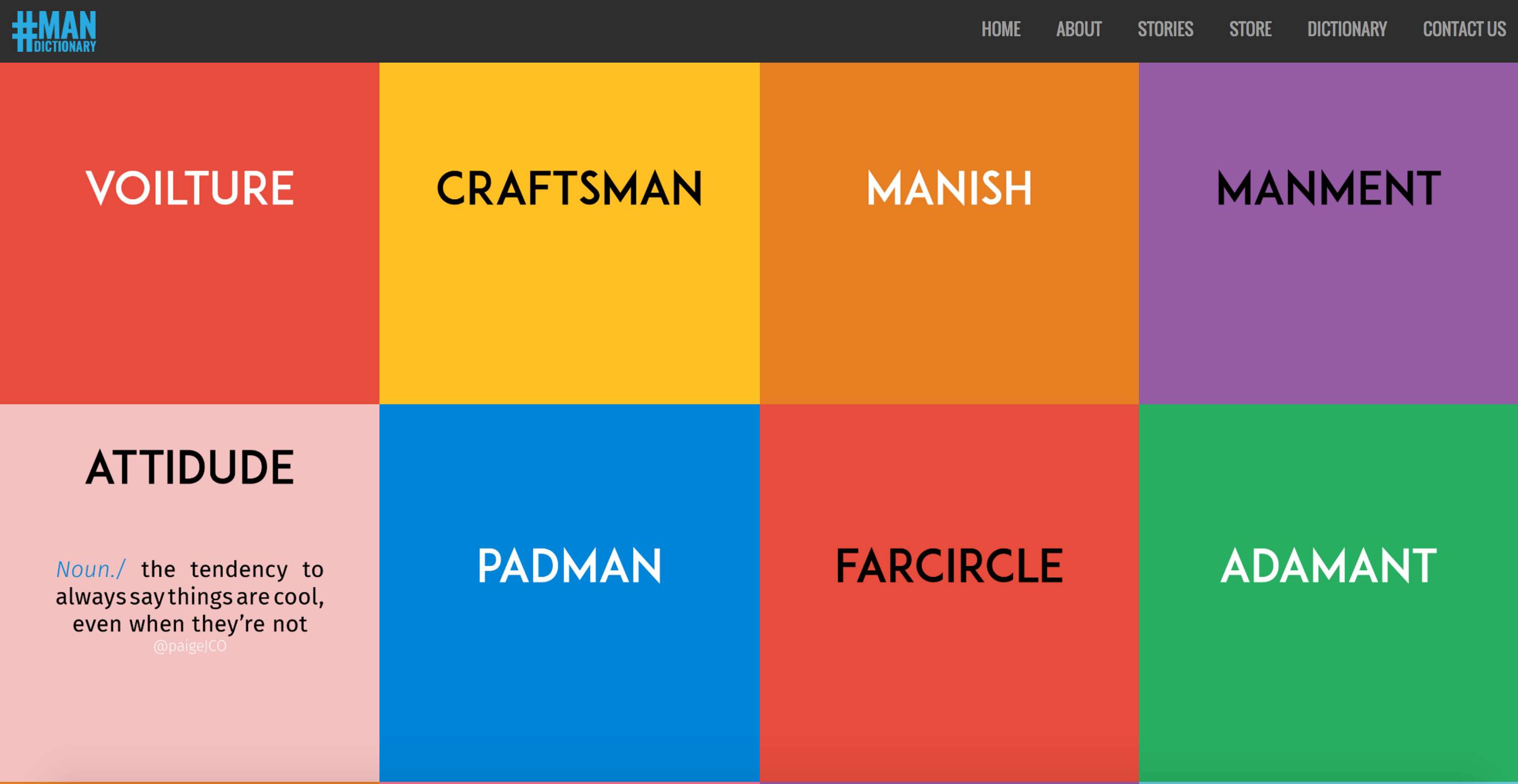 #MANDICTIONARY Digital Production Project by Vivien Khor