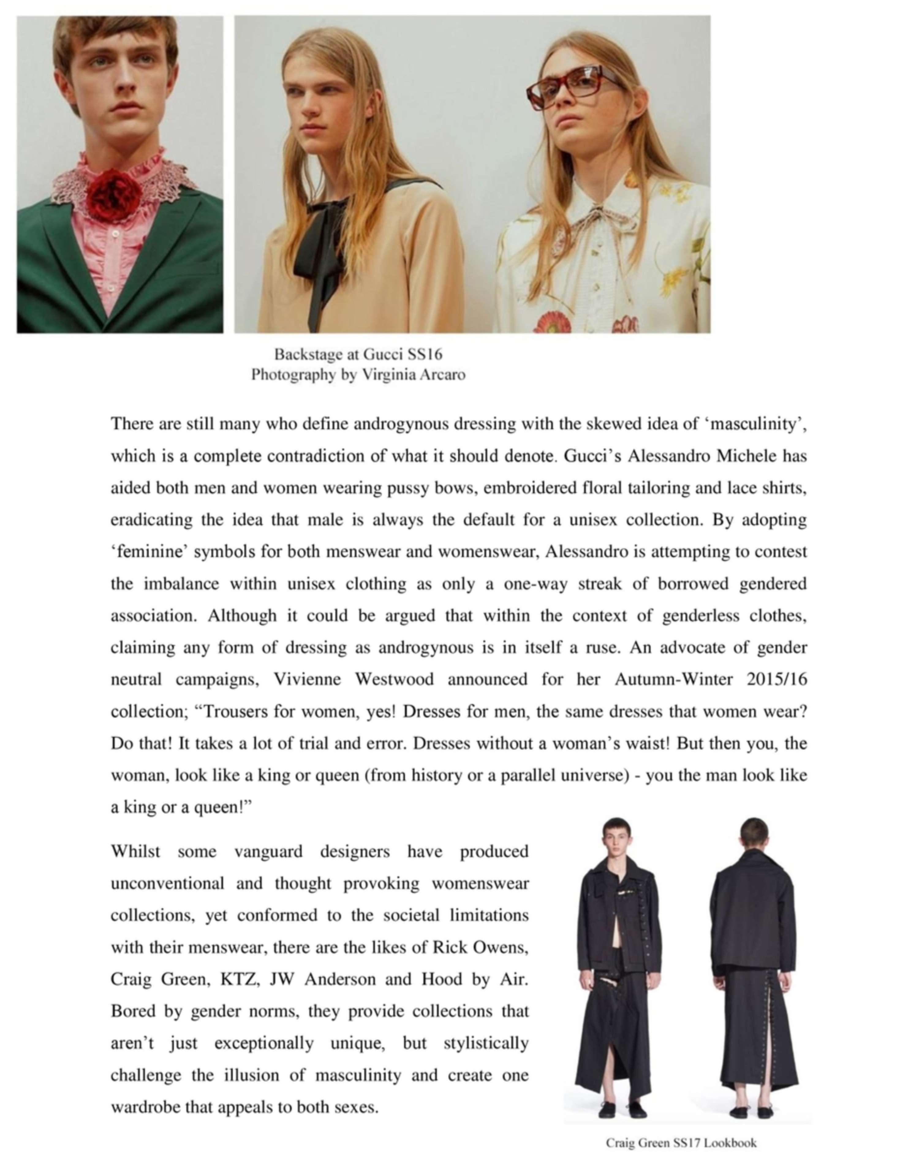 THE GENDER REVOLUTION WITHIN MENSWEAR by Nahuel Contreras