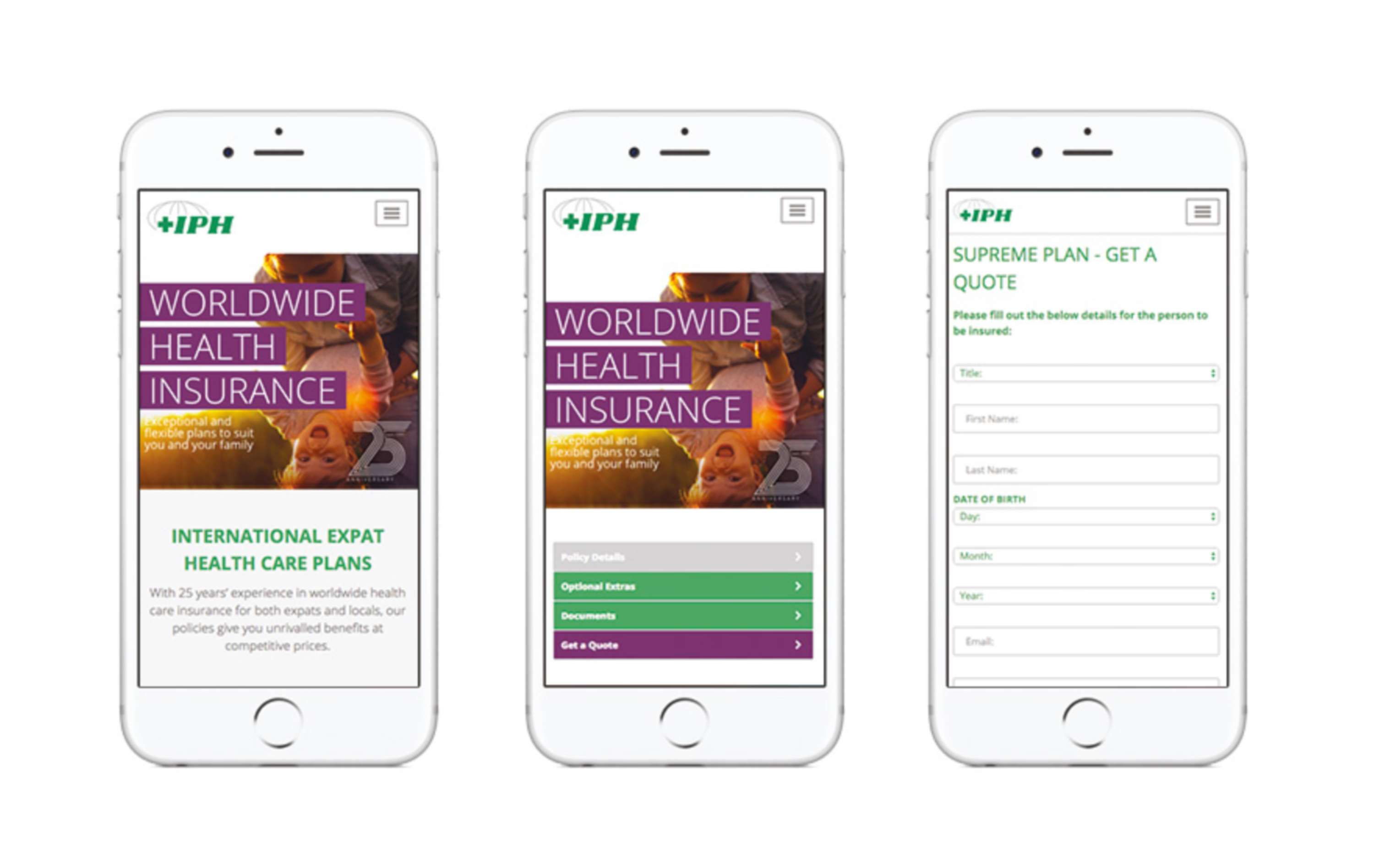 IPH Insurance - Responsive website by ken davidson