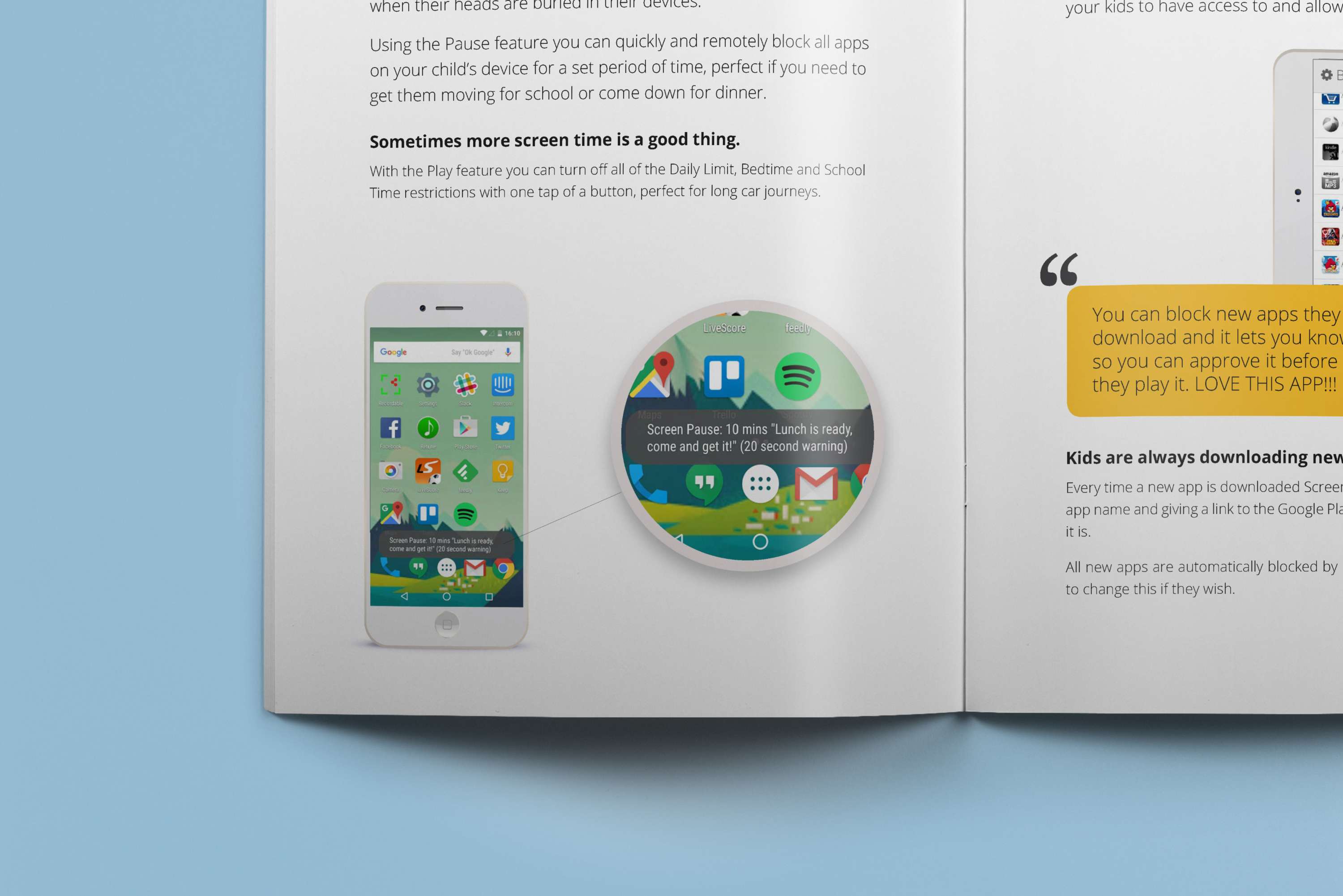 Brochure for Screentime Labs by Anisa Patel