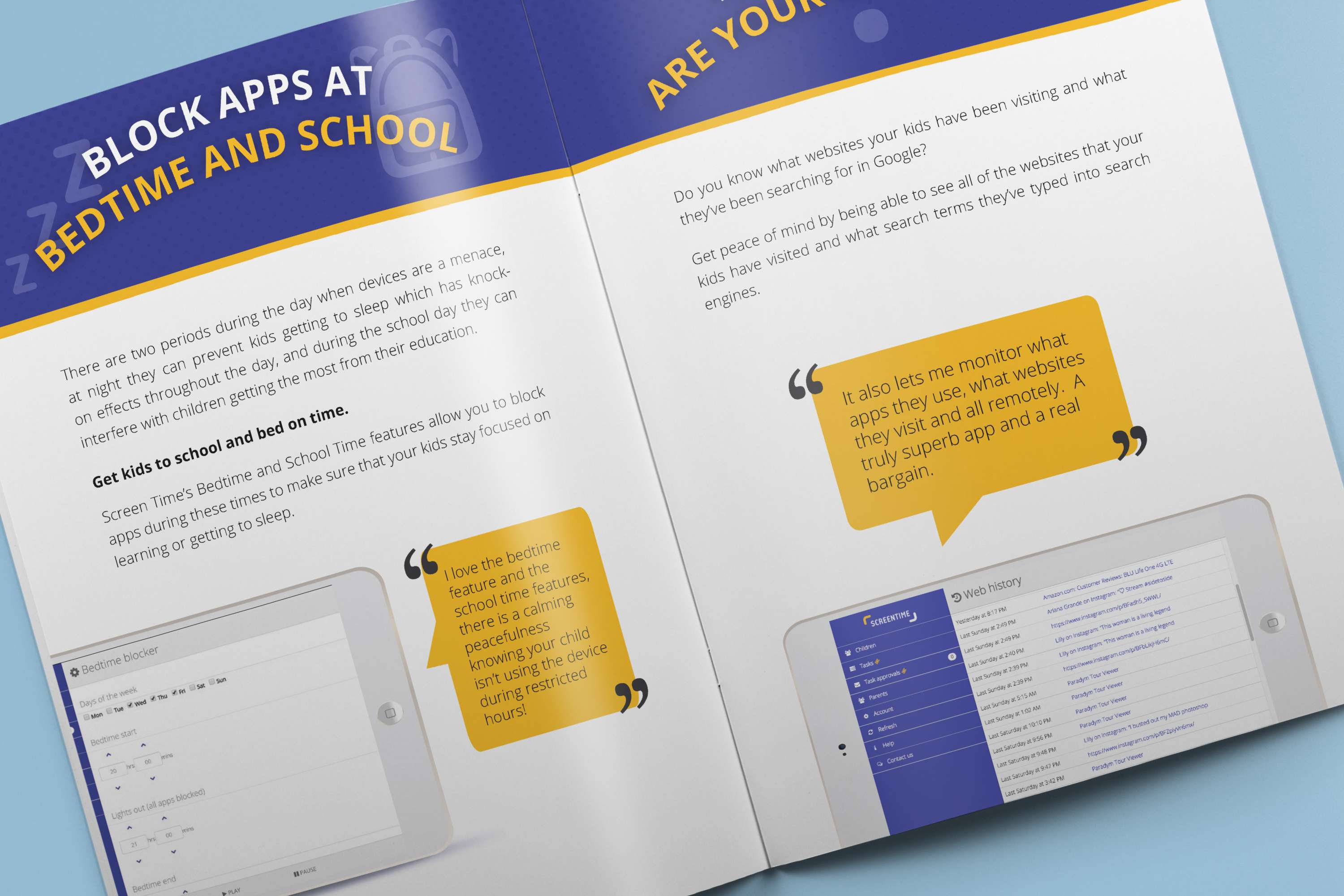 Brochure for Screentime Labs by Anisa Patel