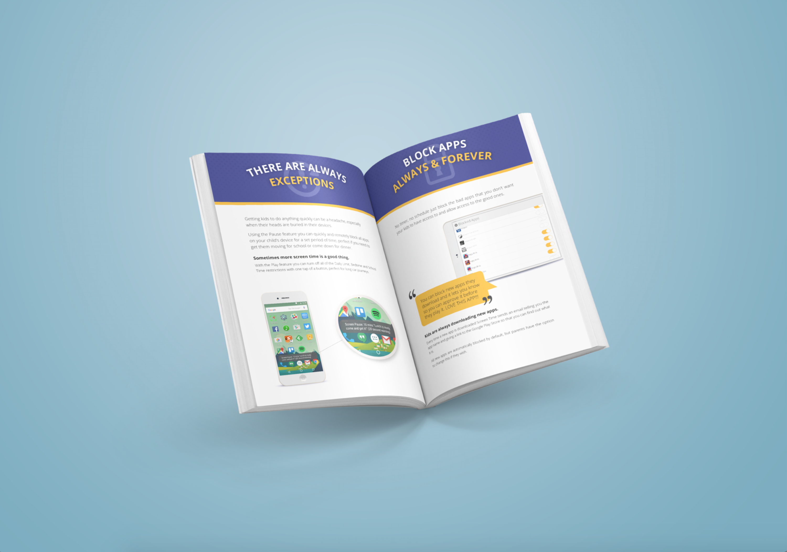 Brochure for Screentime Labs by Anisa Patel