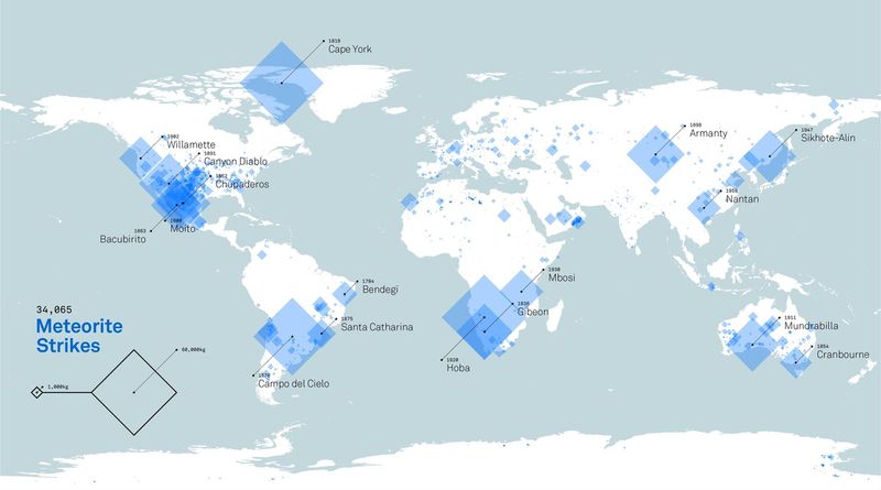 34,065 Meteorite Strikes by Julie MANGEARD