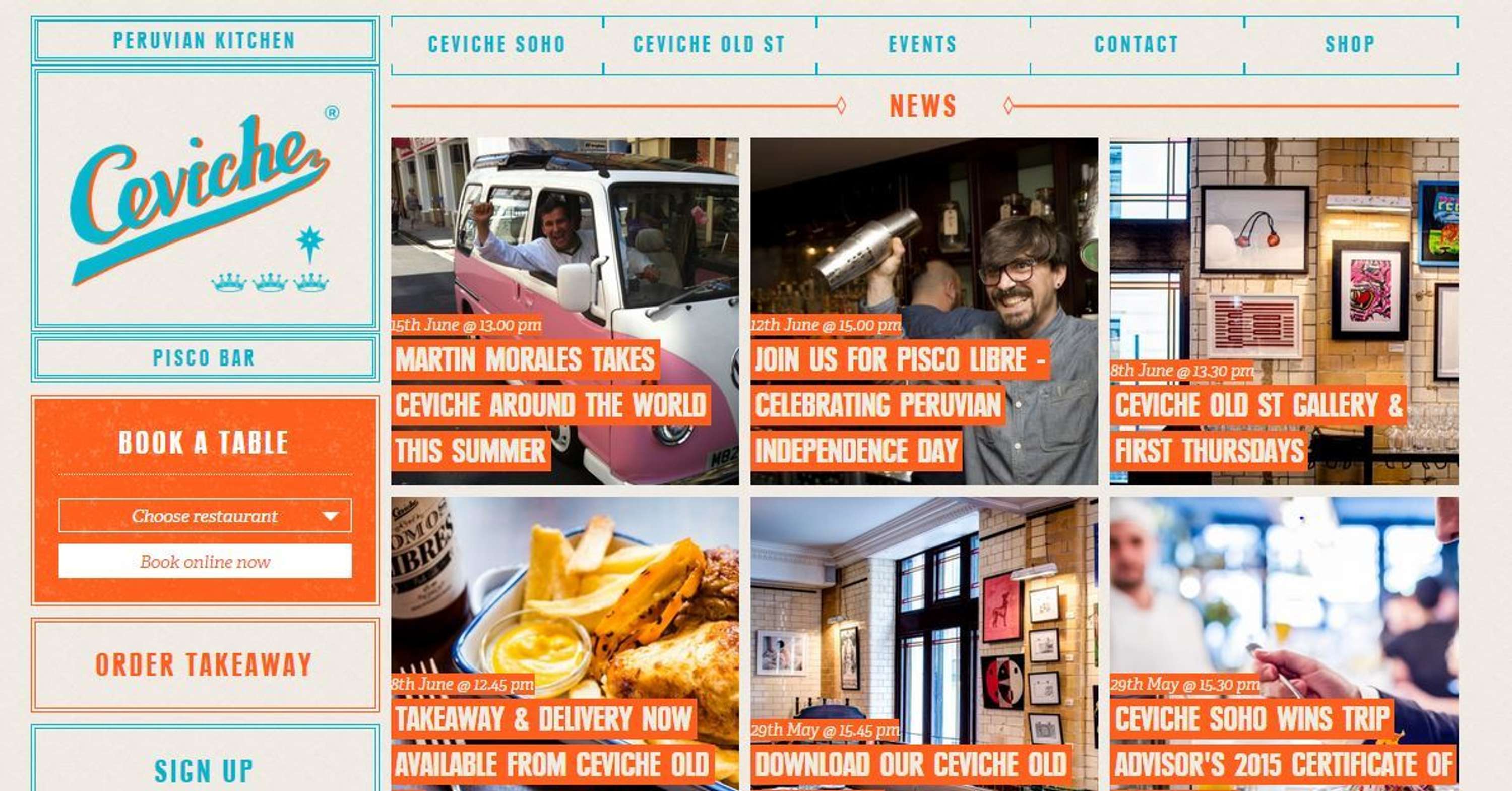 Ceviche website by Kate Lewin