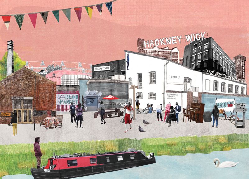 Hackney Wick - Summer Postcard Design by Lucy Dalzell