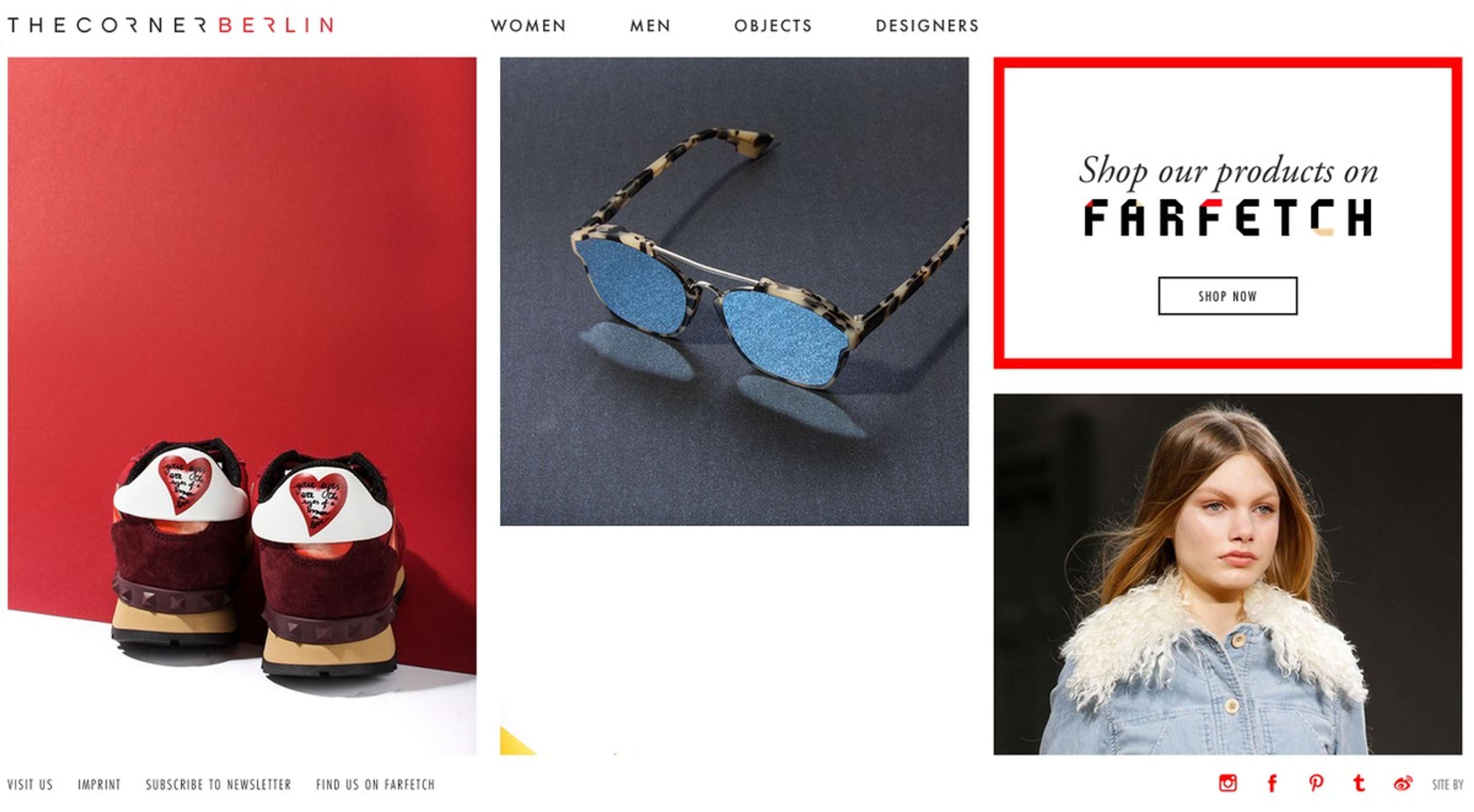 The Corner Berlin Website by Taylor Barringer